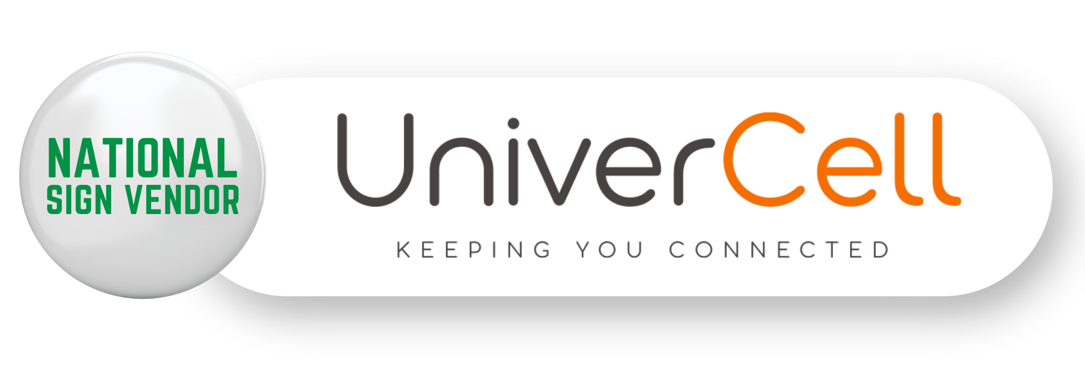 'NATIONAL SIGN VENDOR' a silver metal Custom business sign by Select Signs in Canada