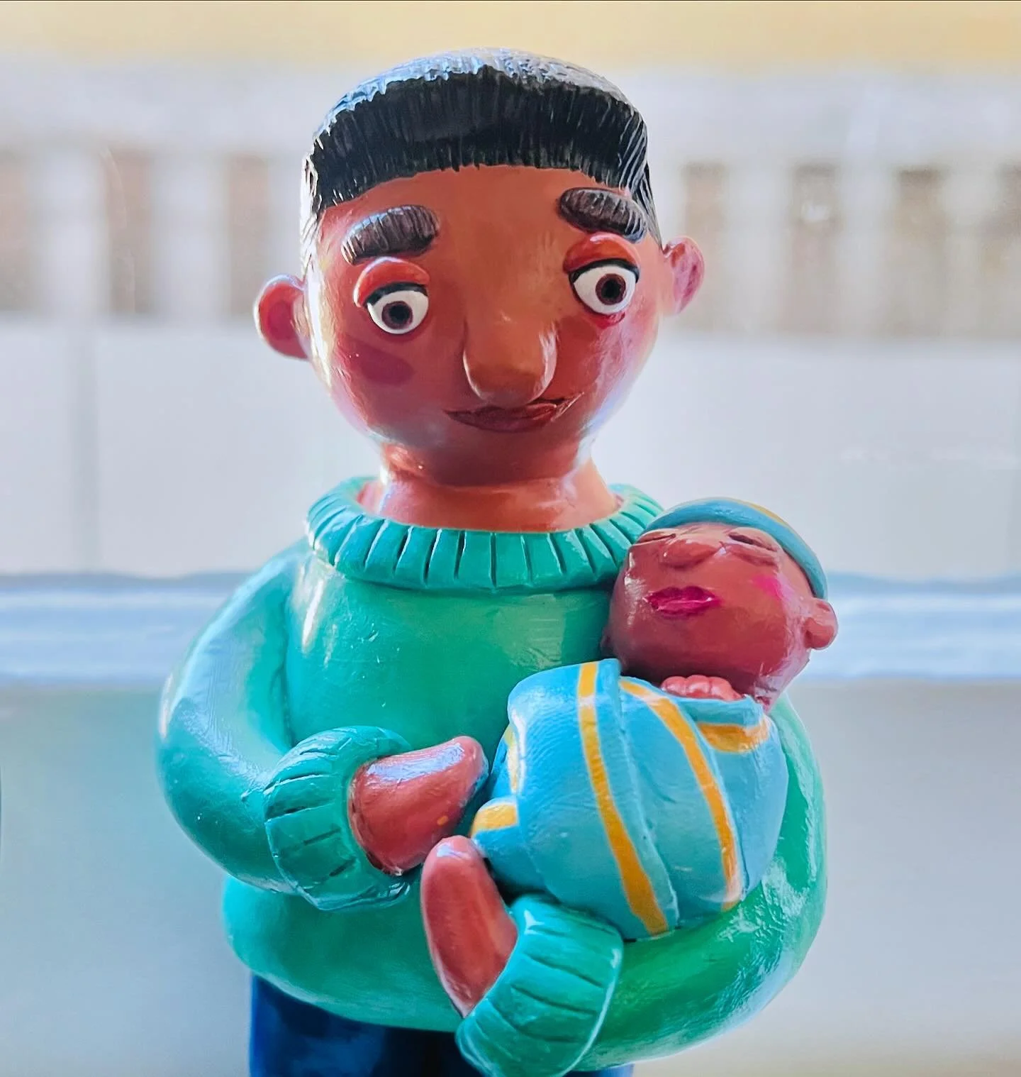 Part 4 of 4 ✨

The last one!! Father and child. In this one I included a lot of process pictures and a picture of all four completed sculptures at the very end.

Context about this series: 

I am sharing four commissioned sculptures I made for a ther