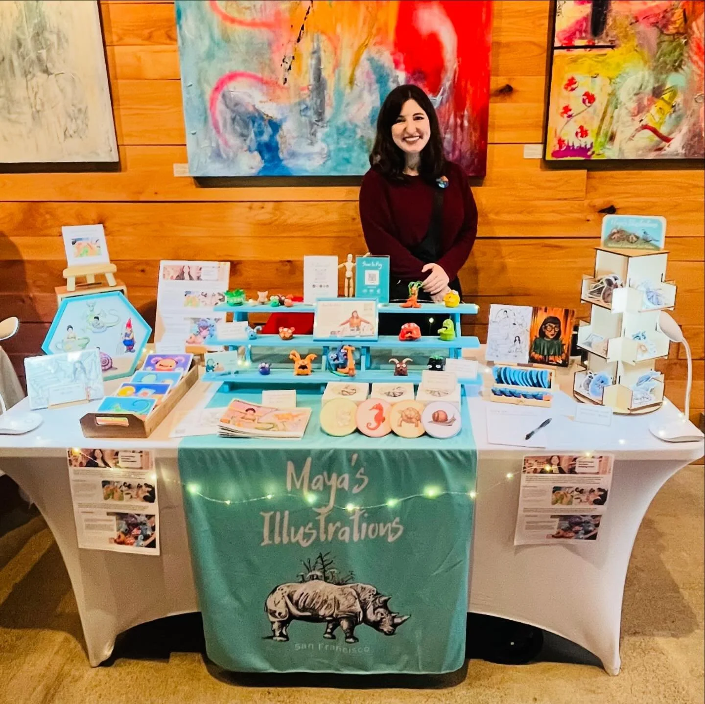 Find me, my desk buddies and fairy lights at @emergecraft at Groundfloor on Valencia (455 Valencia St, San Francisco) today from 11am-4pm. See you soon 🥰