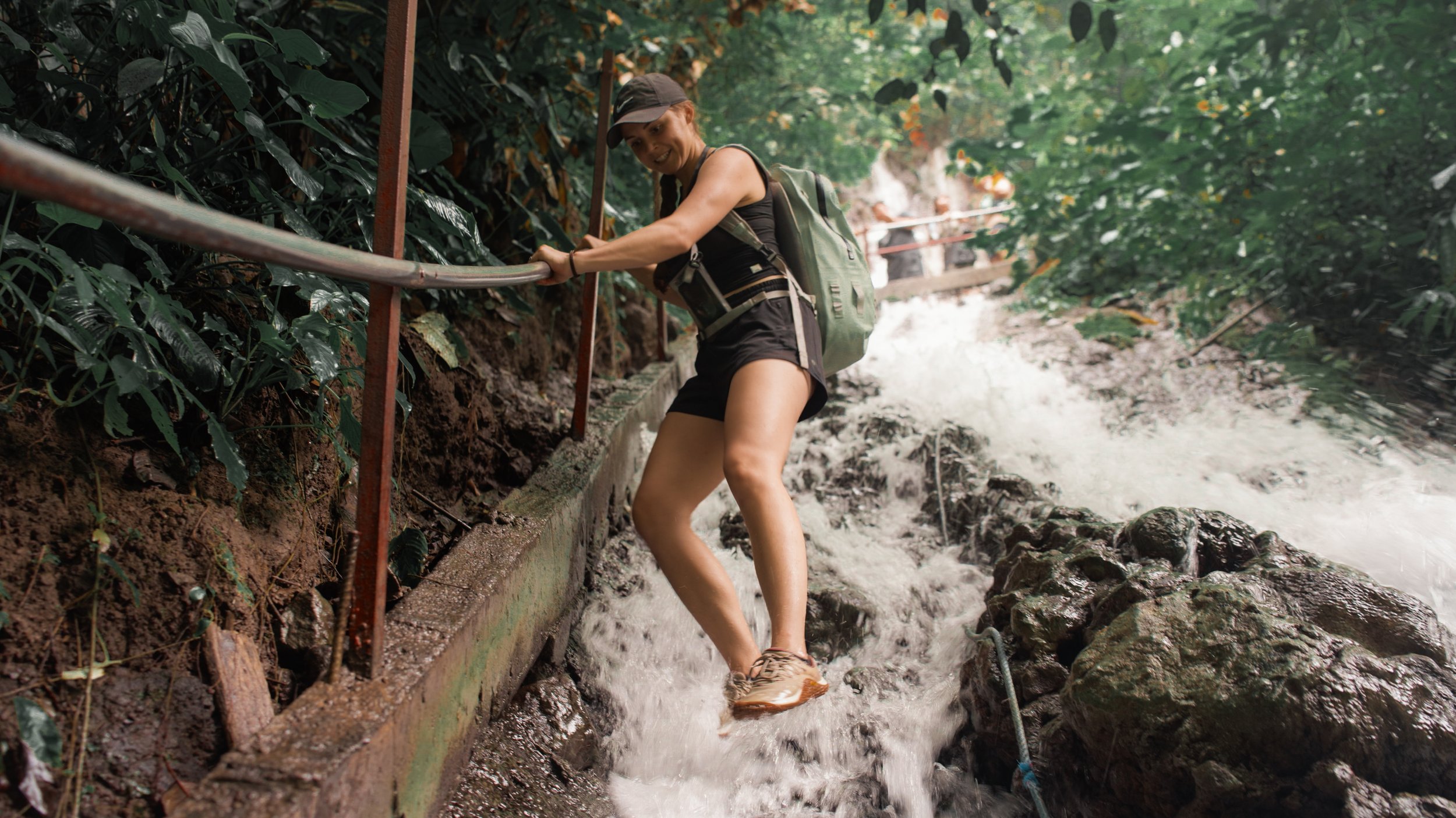 We were traversing falls virtually all the way down