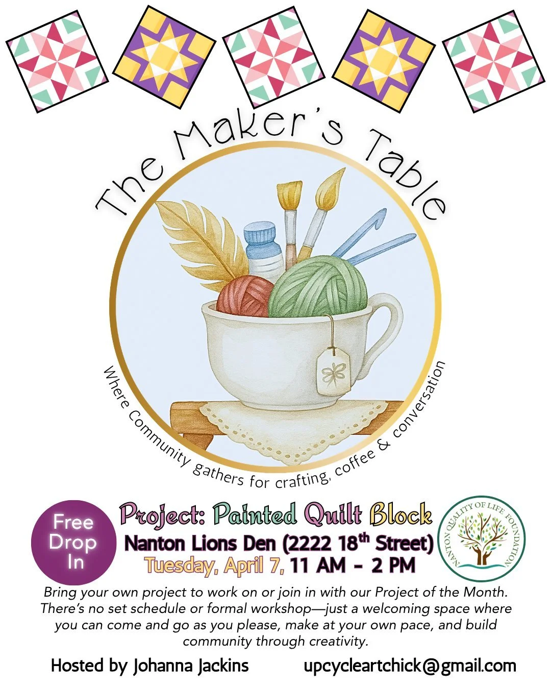 Ready to get your creative juices flowing while catching up with neighbours? 🎨☕ Pull up a chair at The Maker&rsquo;s Table!

We&rsquo;re gathering for a slow, inspired afternoon of crafting and conversation, and we&rsquo;d love to see you there. Whe