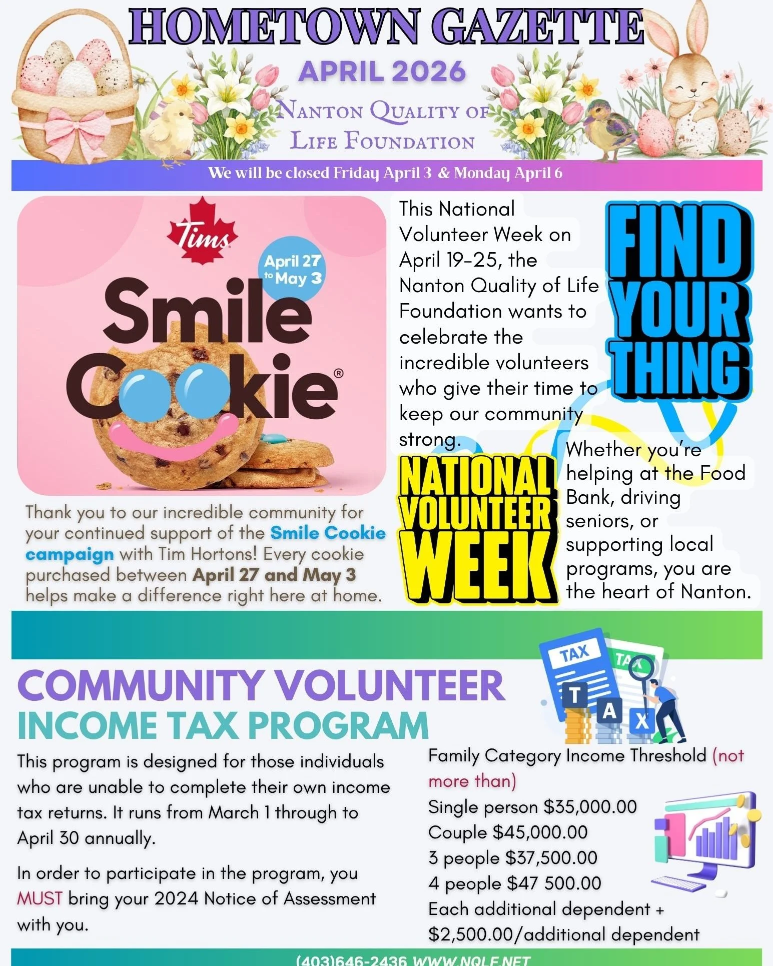 Warm, community-focused, and filled with local heart&mdash;the April edition of the Hometown Gazette is here! 🌸

April is a busy month for our community, and we have so many wonderful ways for you to get involved, from creative workshops to celebrat