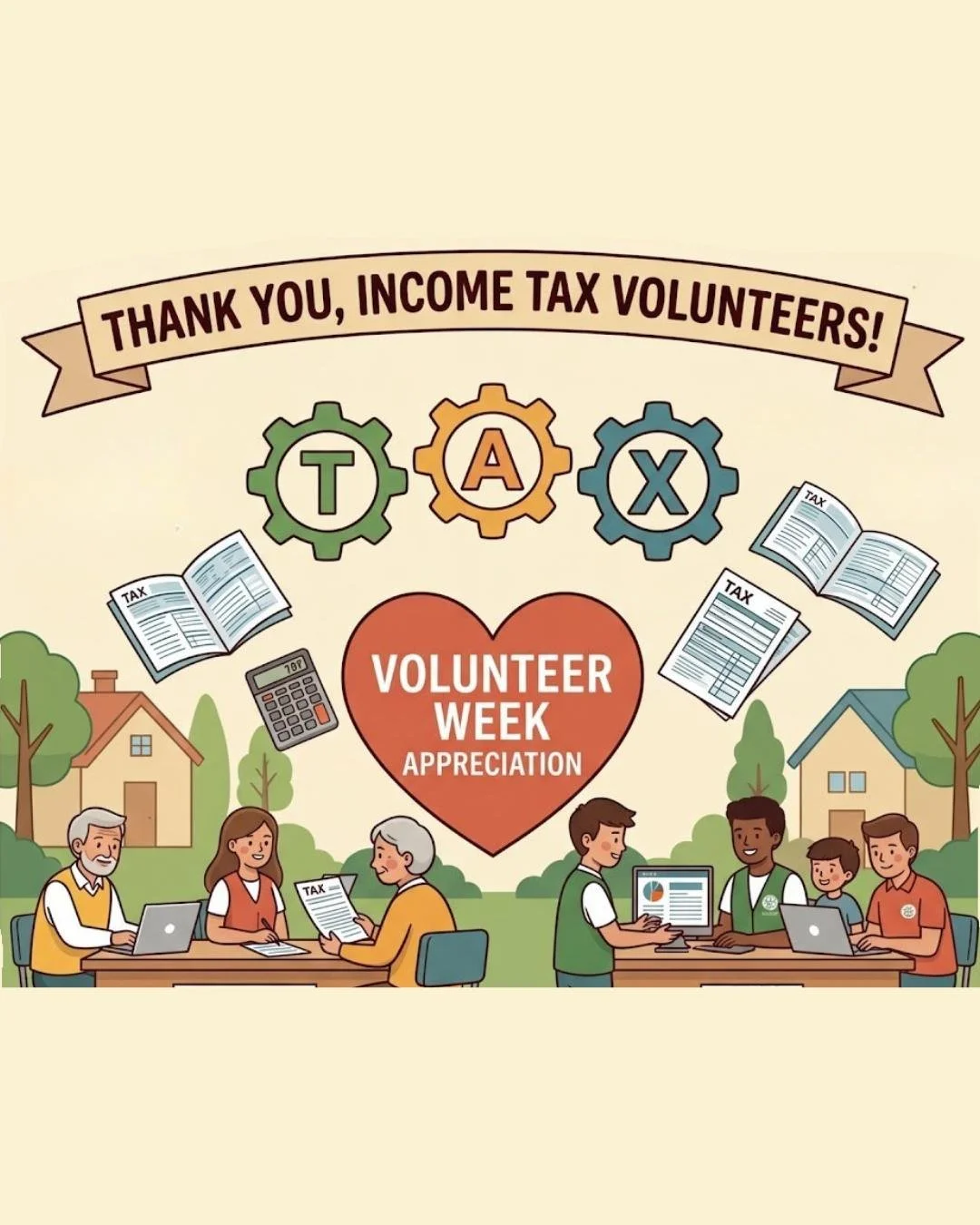 Navigating tax season can be a bit overwhelming, but our incredible volunteers, Wayne Bateman &amp; Taylor Waters, make it so much easier for our community! 📝📁

As we celebrate National Volunteer Week, these dedicated individuals give their time an