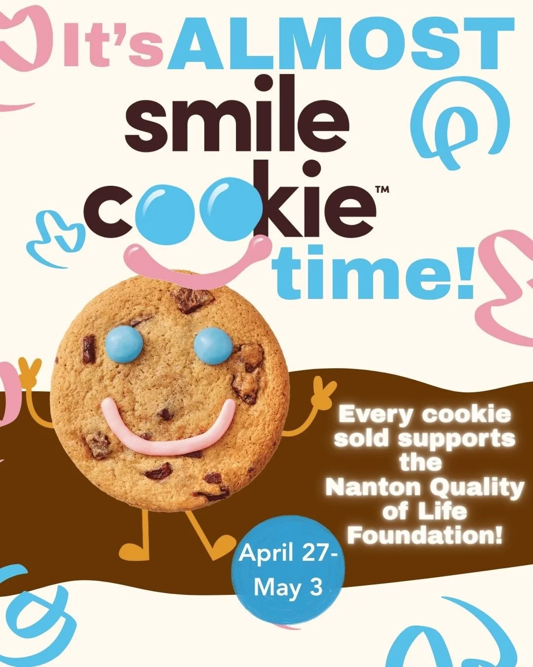 🍪 Our ovens are almost ready to go, and so are we! The annual Tim Hortons Smile Cookie Campaign is baking soon, from April 27 to May 3.

We are incredibly grateful to be the chosen recipient of this year's Smile Cookie proceeds at our local Nanton T
