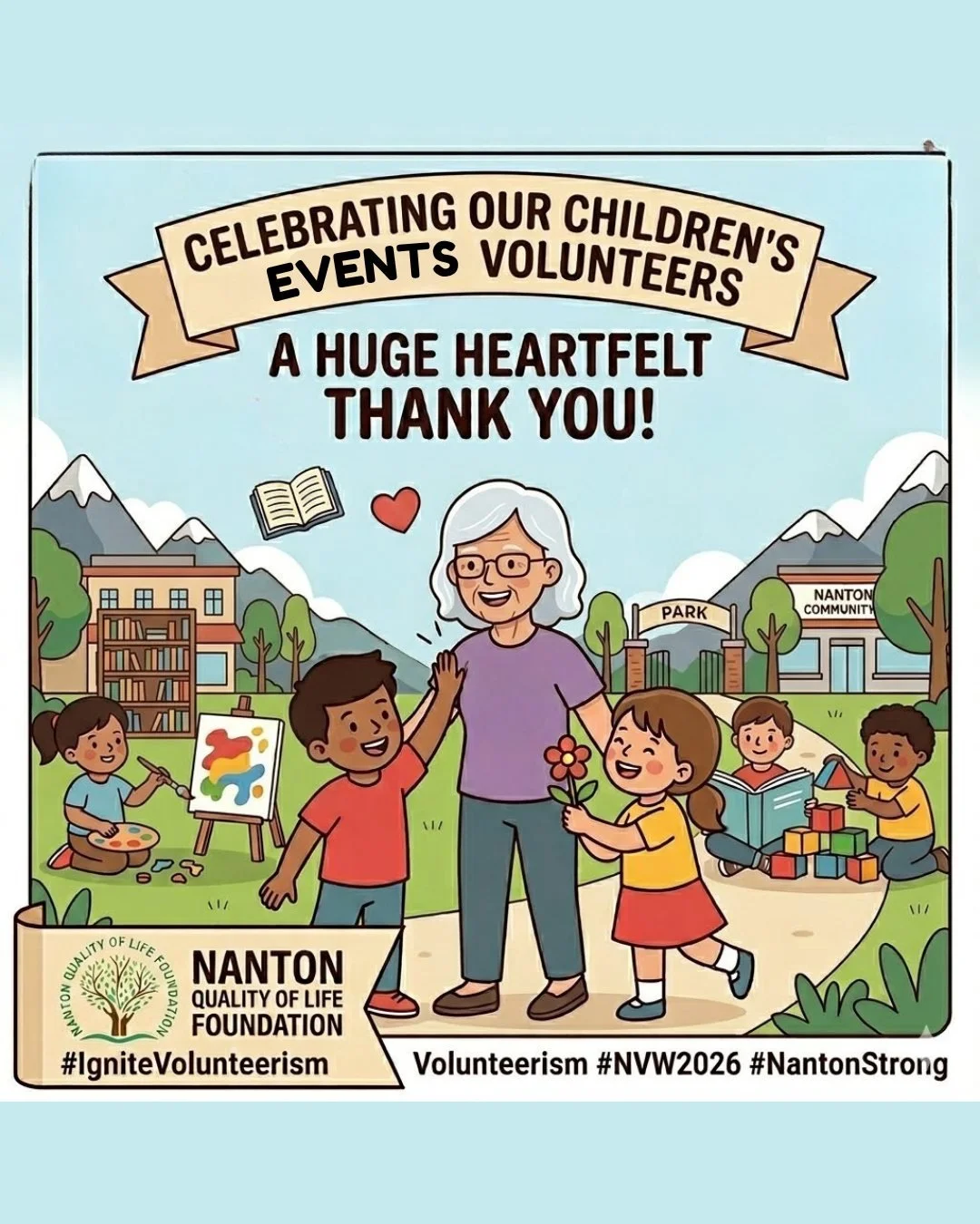 A big, heartfelt thank you to a very special member of our community! 🌟

As we celebrate National Volunteer Week, we want to shine a light on Elaine Mahan for her incredible dedication to our Children's Programs. Elaine has been a constant source of