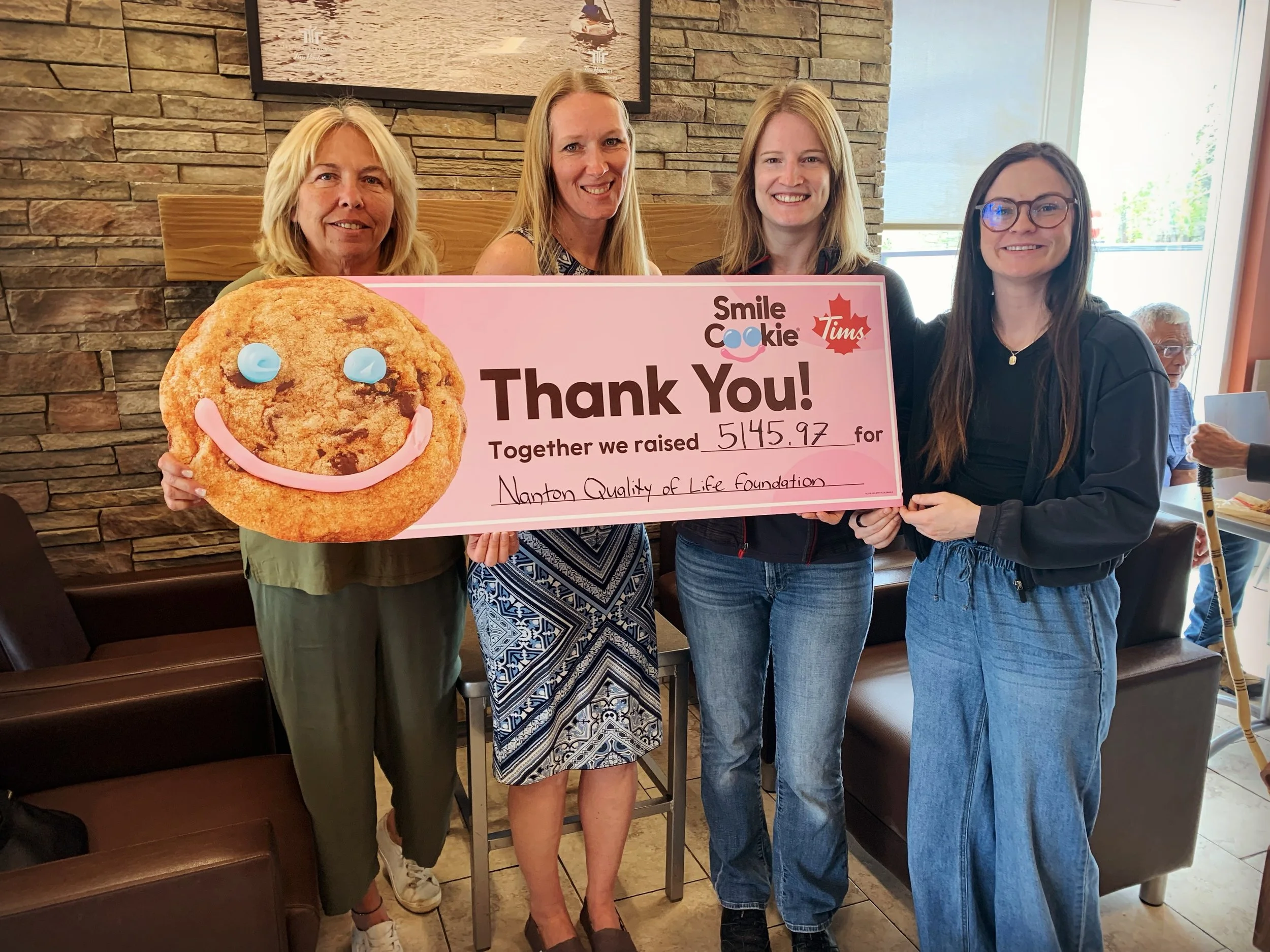 Big Smiles &amp; Even Bigger Hearts in Nanton! 🍪❤️

Our hearts are absolutely overflowing with gratitude today! 🥰 

Look at that incredible number: $5,145.97 raised for the Nanton Quality of Life Foundation during this year&rsquo;s Tim Hortons Smil