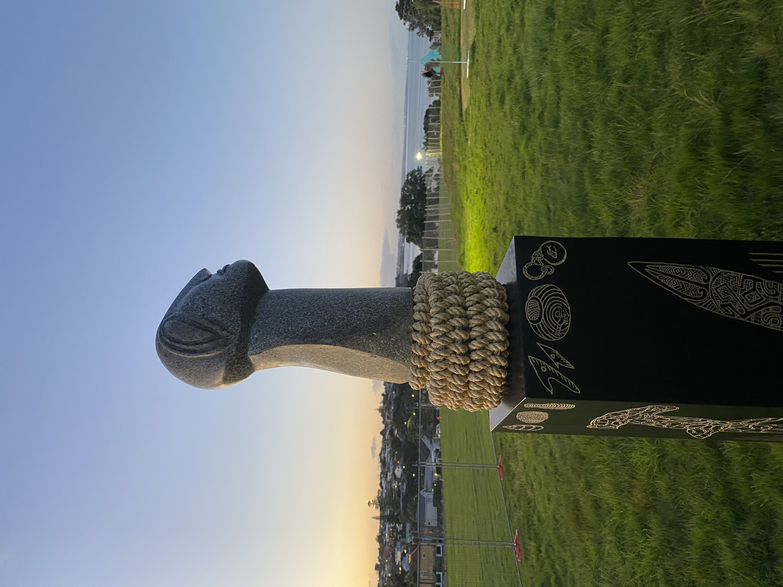 Cook Islands Chief, Council of Ancestors, 2023. Andesite, POA.