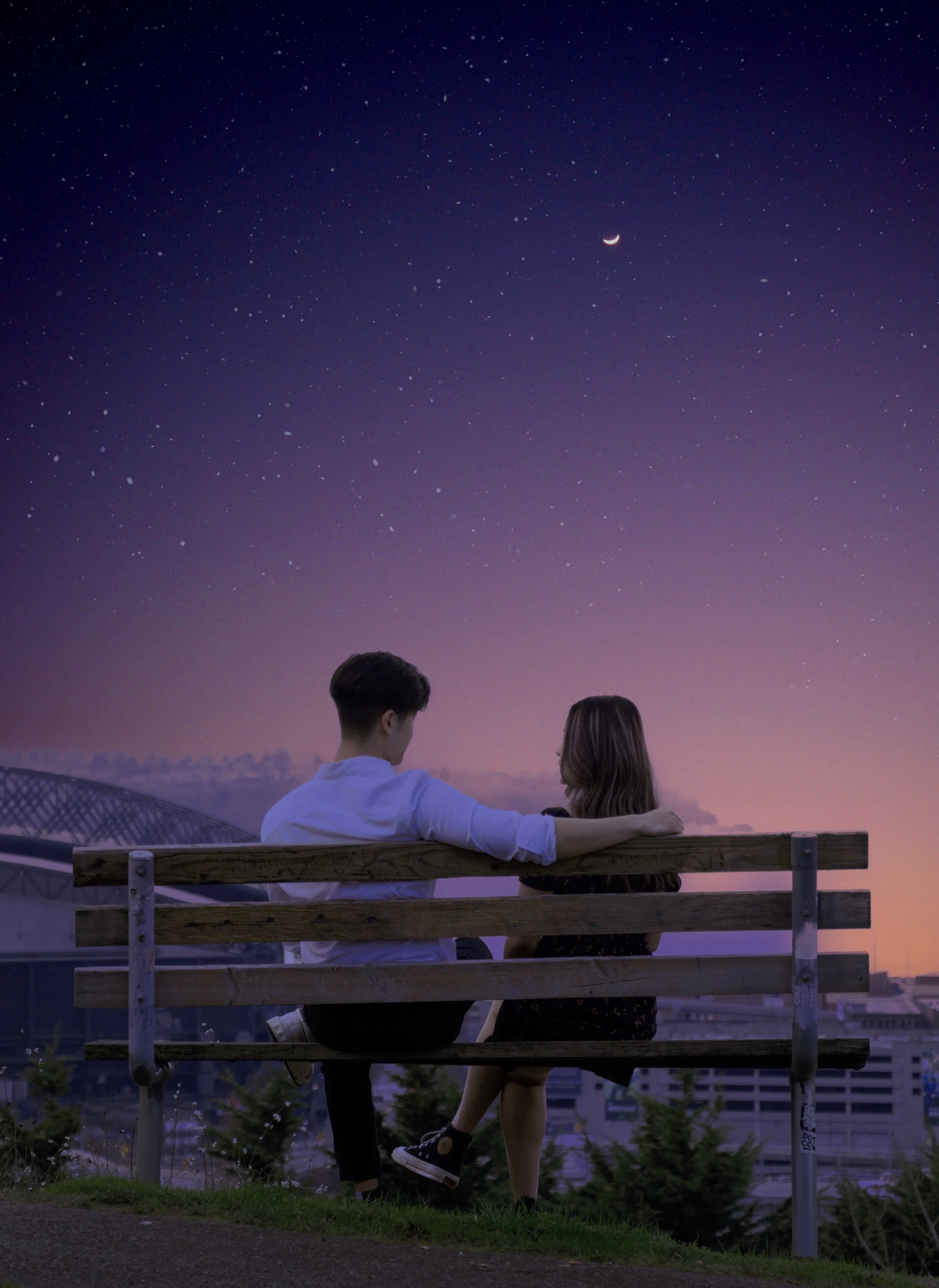 Let's darken it and add stars!