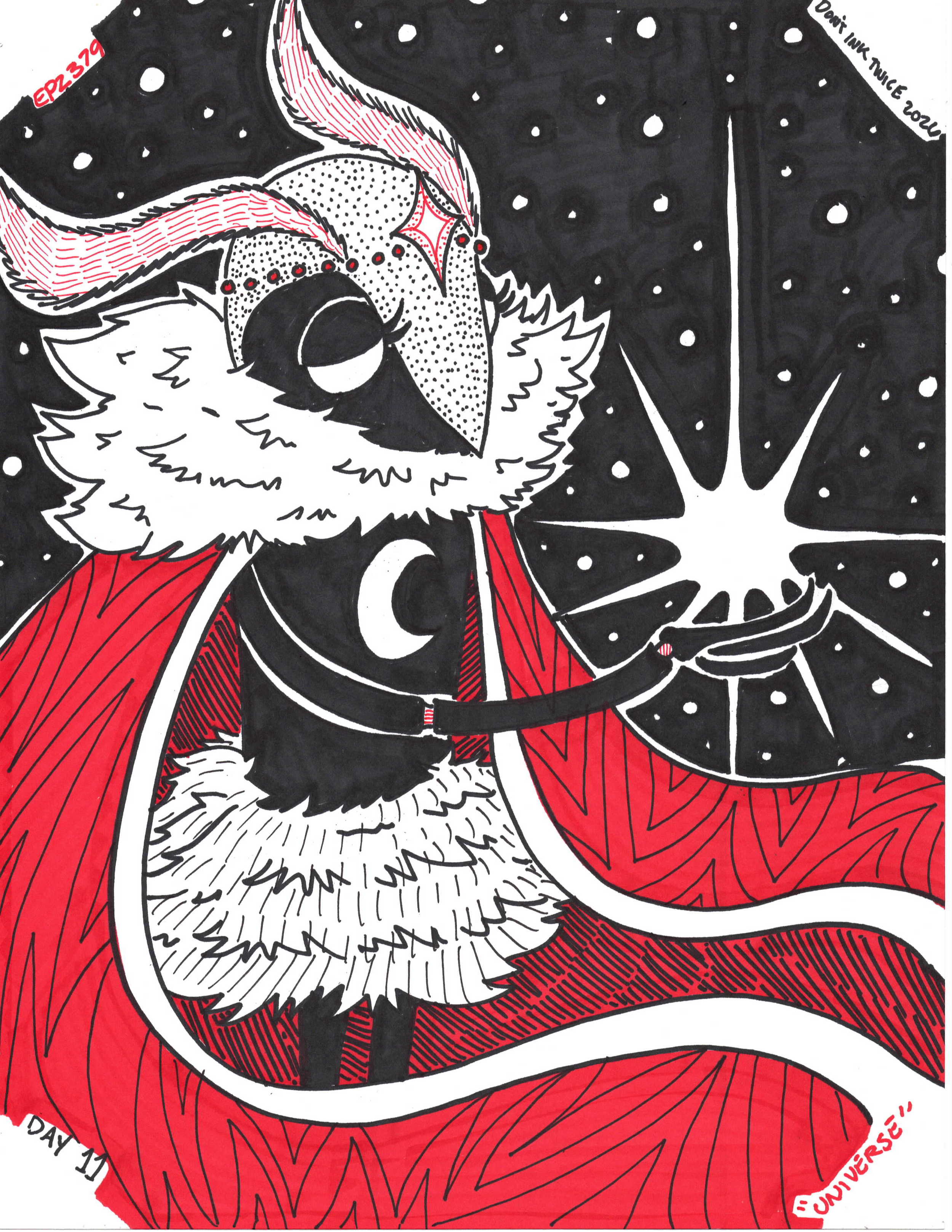 Never trust a sock-puppet your friend makes of you. Something's always amiss with that...

It's been while since I've drawn another character of mine, Lunara, who is described as the 'Mother of the Stars' whose influence gave light to the universe.

