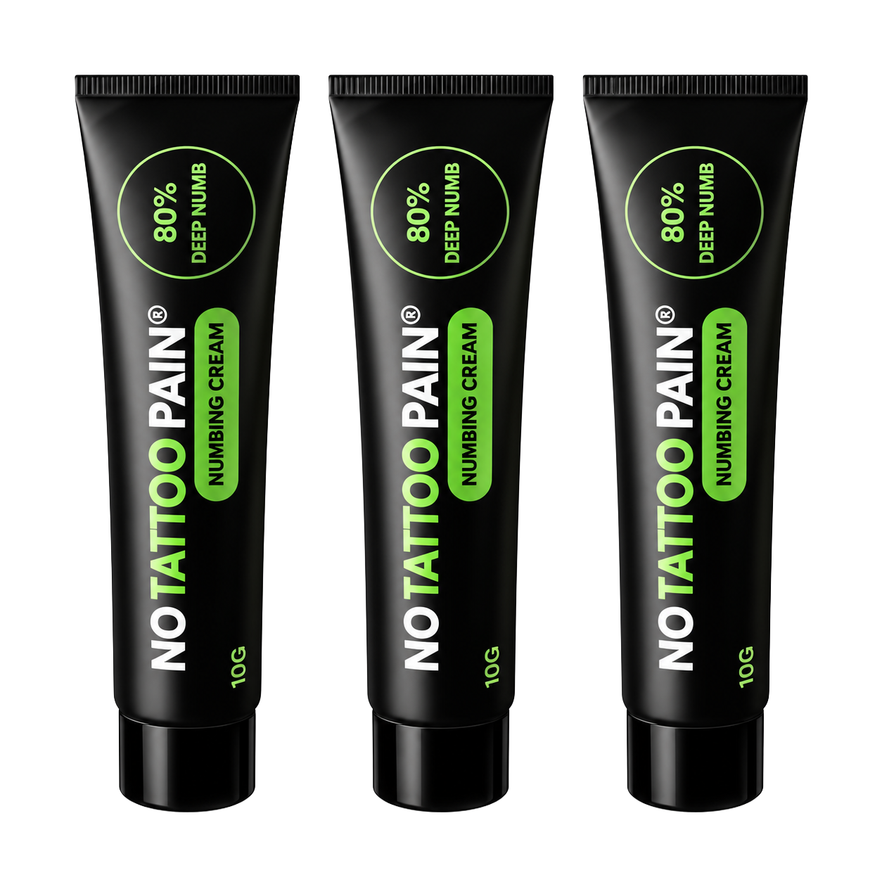 3 x 10g Tubes - No Tattoo Pain® 80% Deep Numb