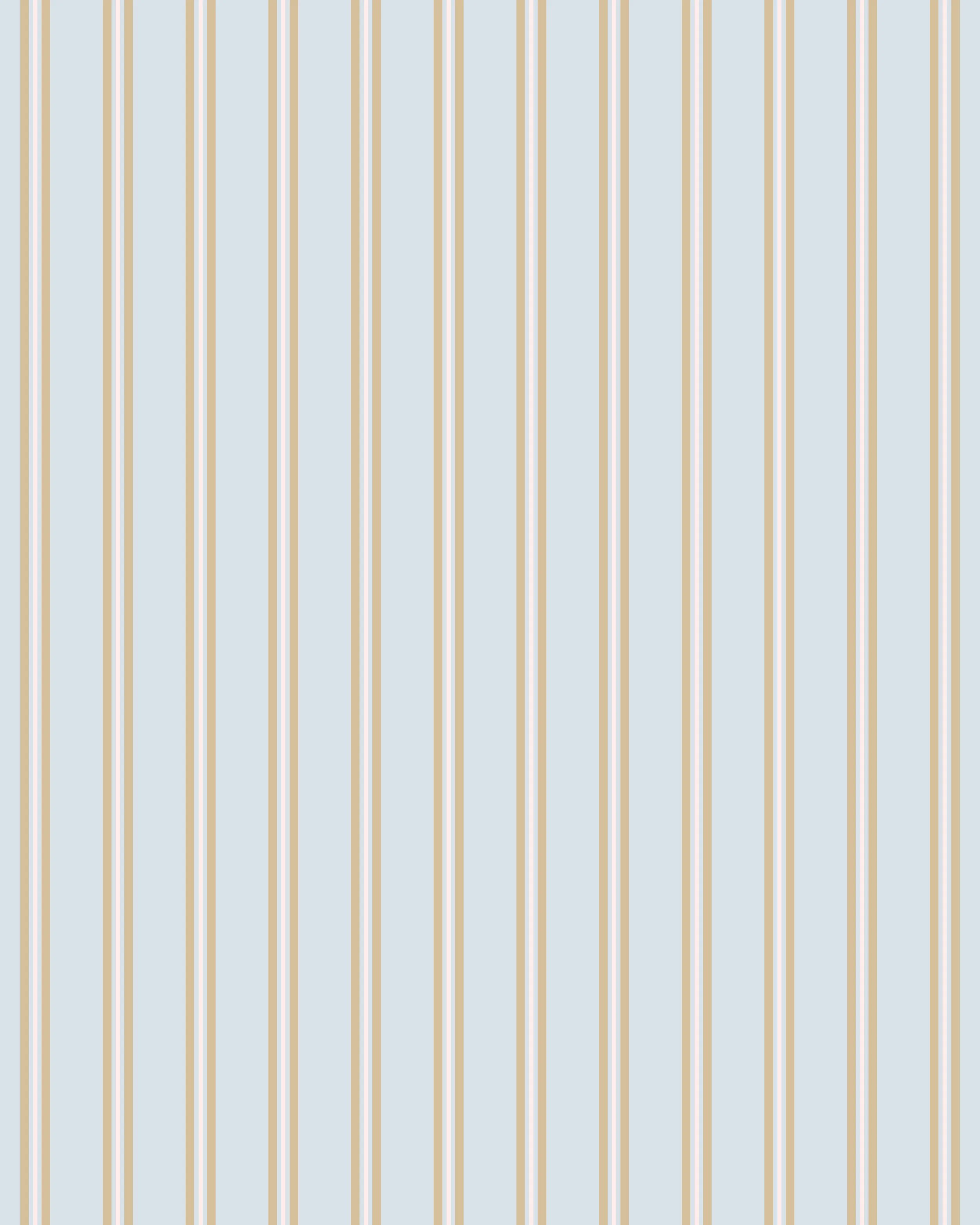 Close-up of a light blue wooden surface with vertical beige, purple, and darker blue stripes.