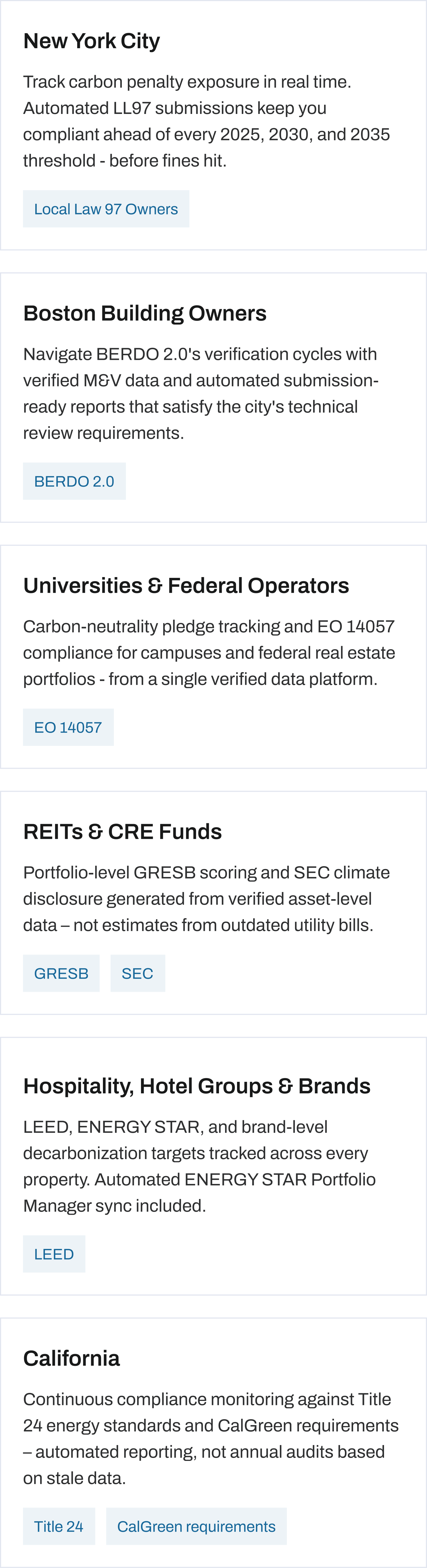 Building energy management and sustainability solutions for NYC and Boston building owners, hotels, California properties, REITs, CRE funds, universities and federal operators