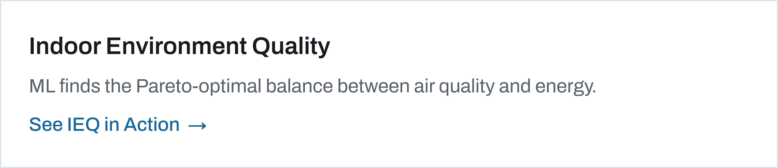 Indoor environment quality and AI energy optimization for balancing air quality, occupant comfort and building energy performance