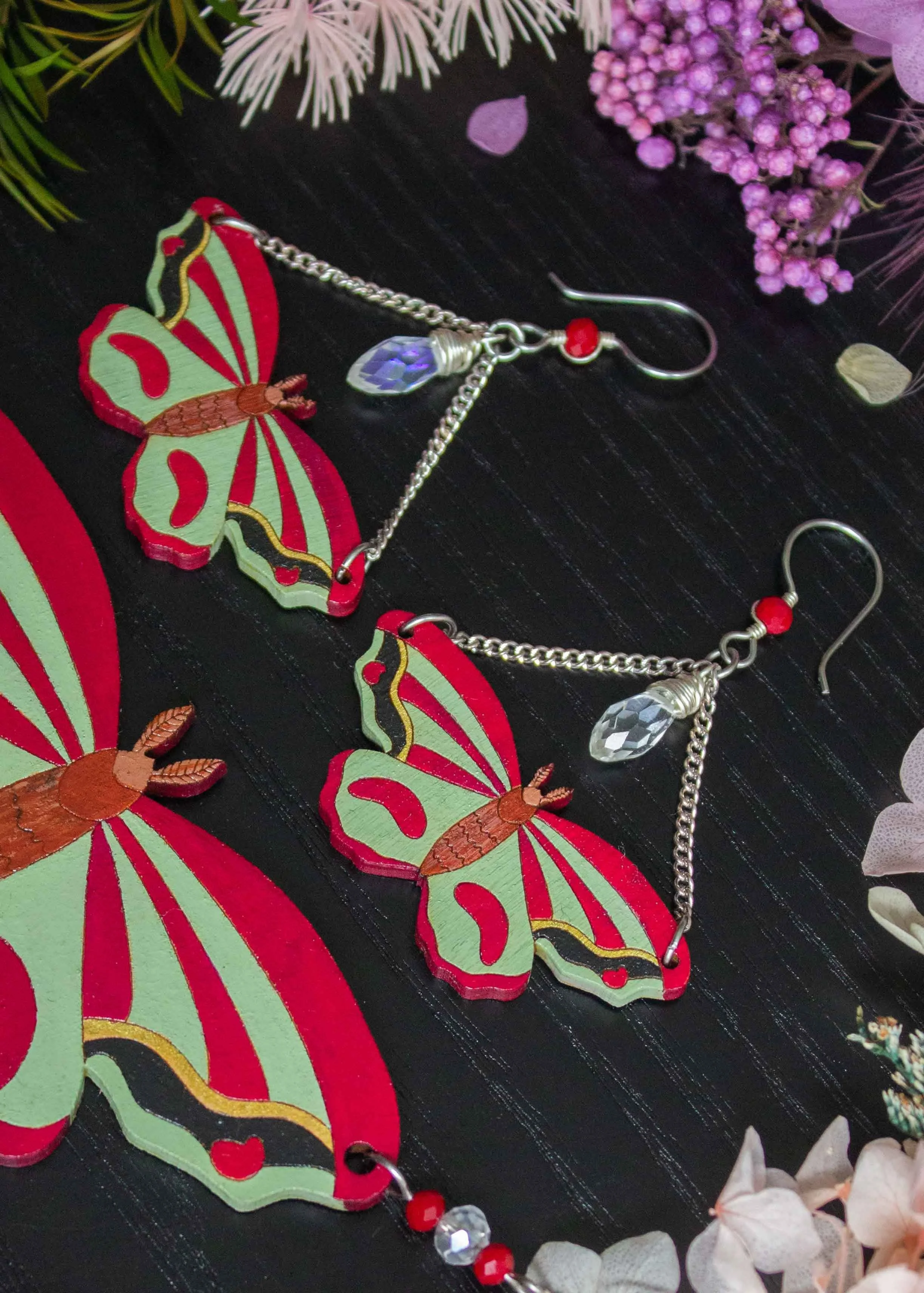 hand-painted-butterfly-earrings-red-and-green-moth-pendant-4.jpg