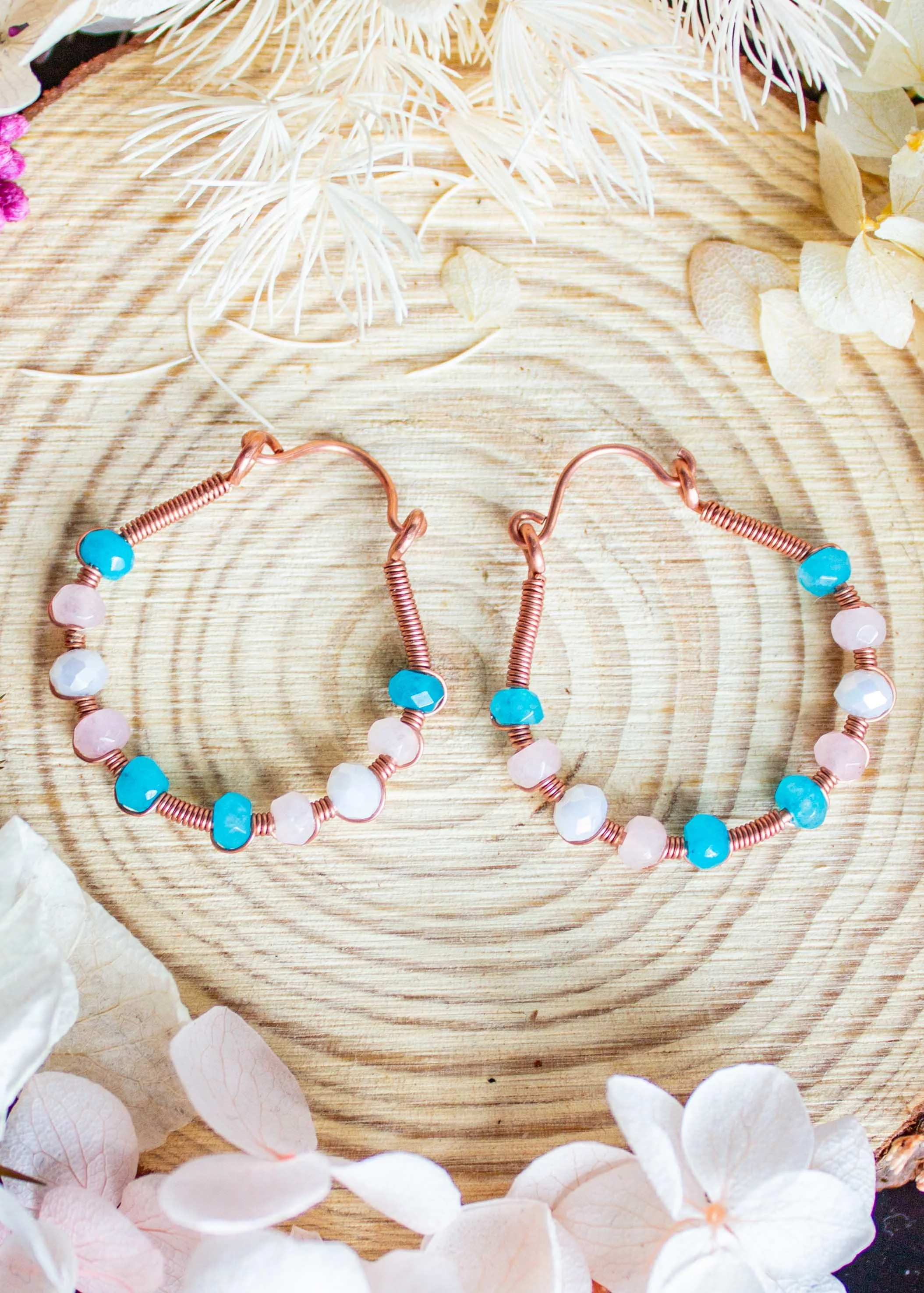 Transgender Flag Hoop Earrings