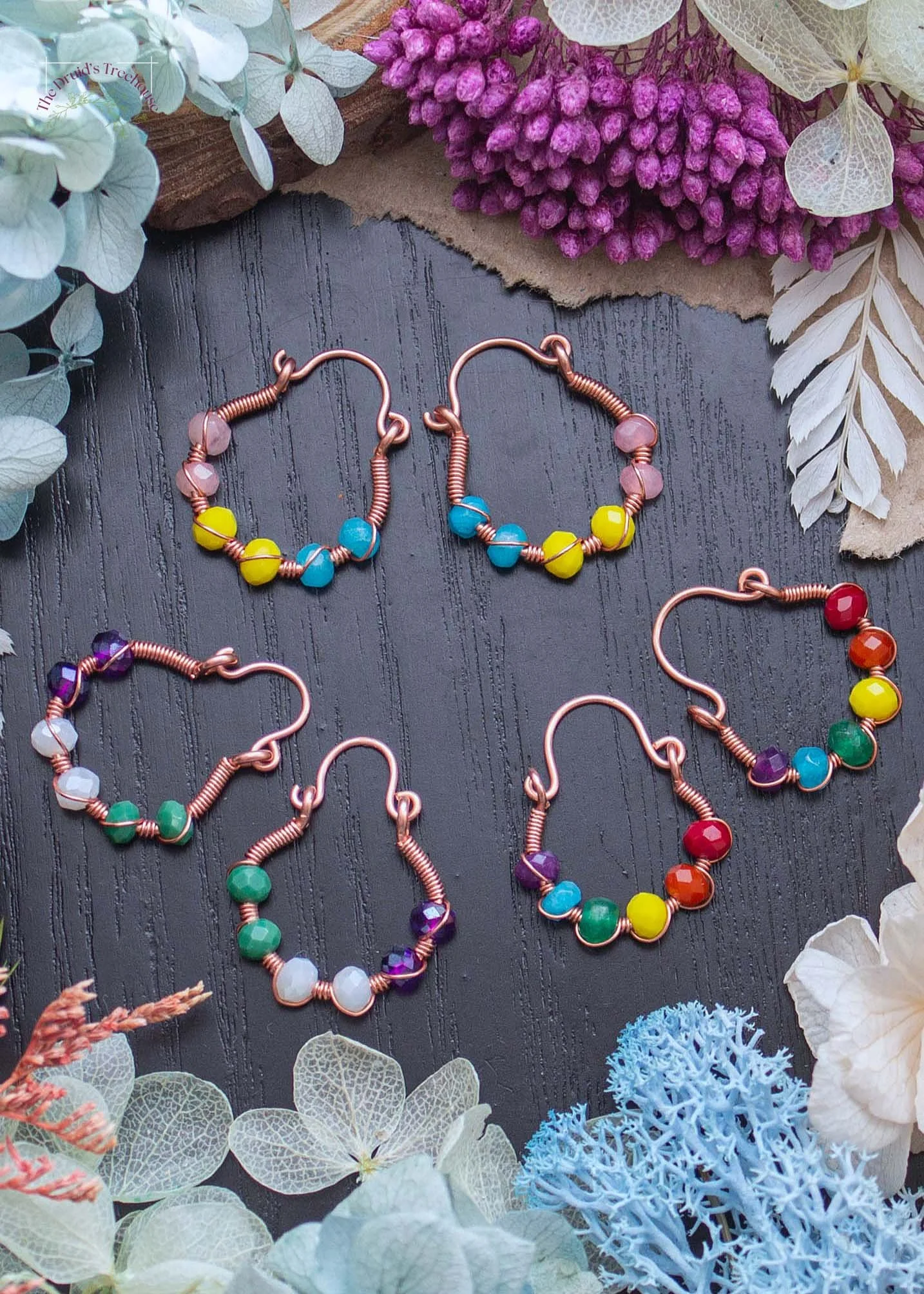 Wire Wrapped Pride Hoops