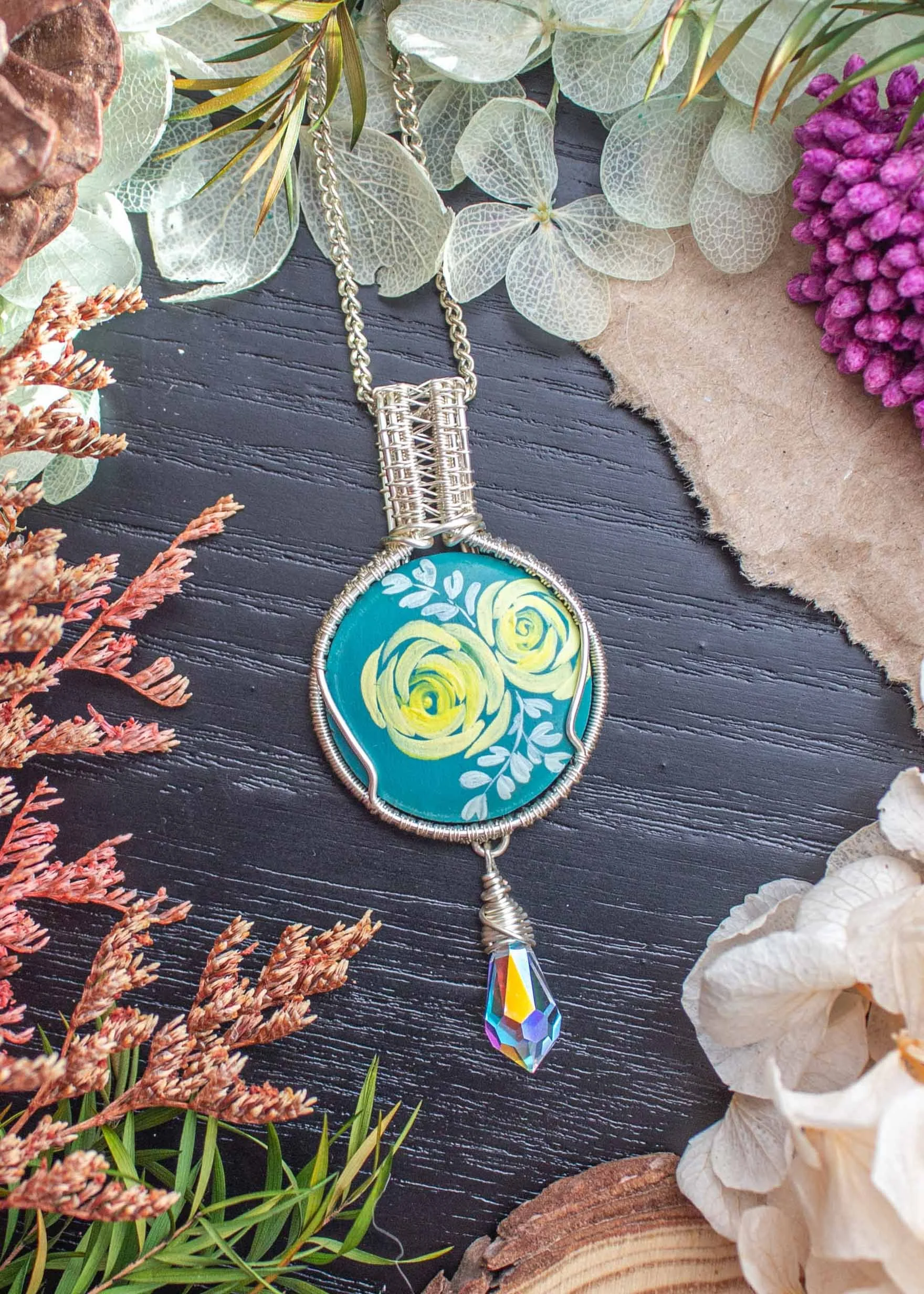 hand-painted-yellow-roses-pendant-wire-wrapped-silver-plated-3604.jpg