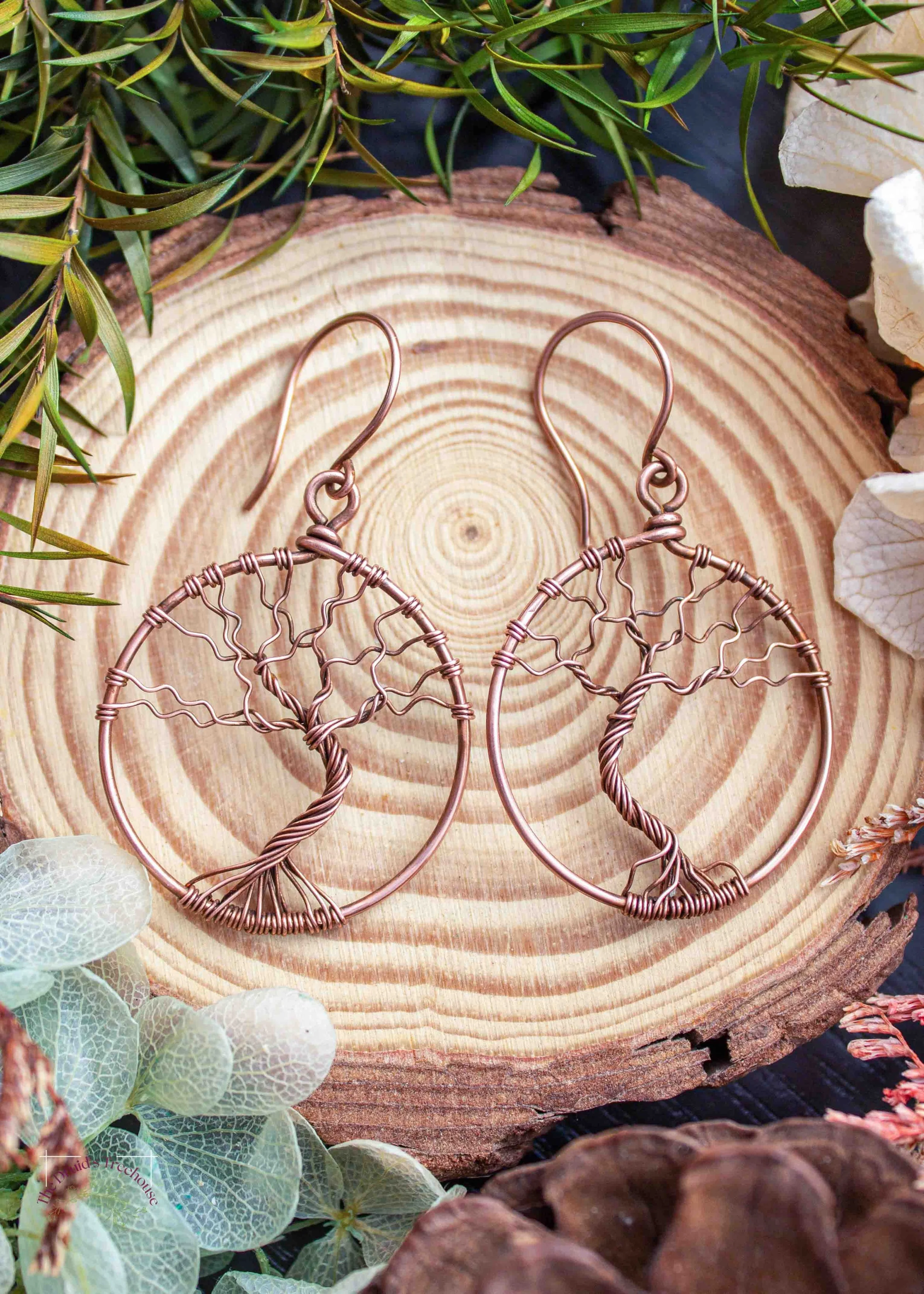 Tree of Life Copper Earrings