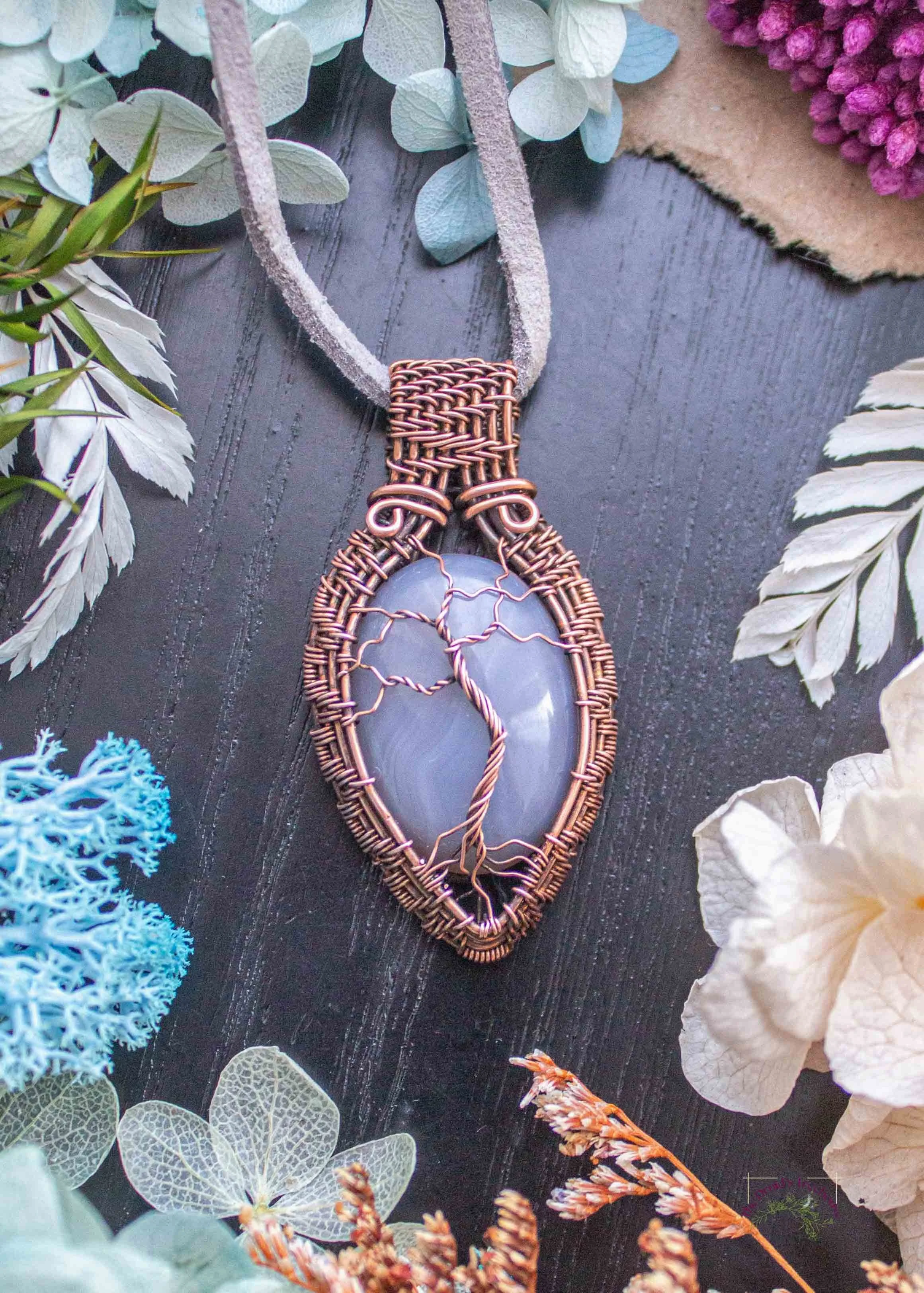 Tree of Life Agate Pendant