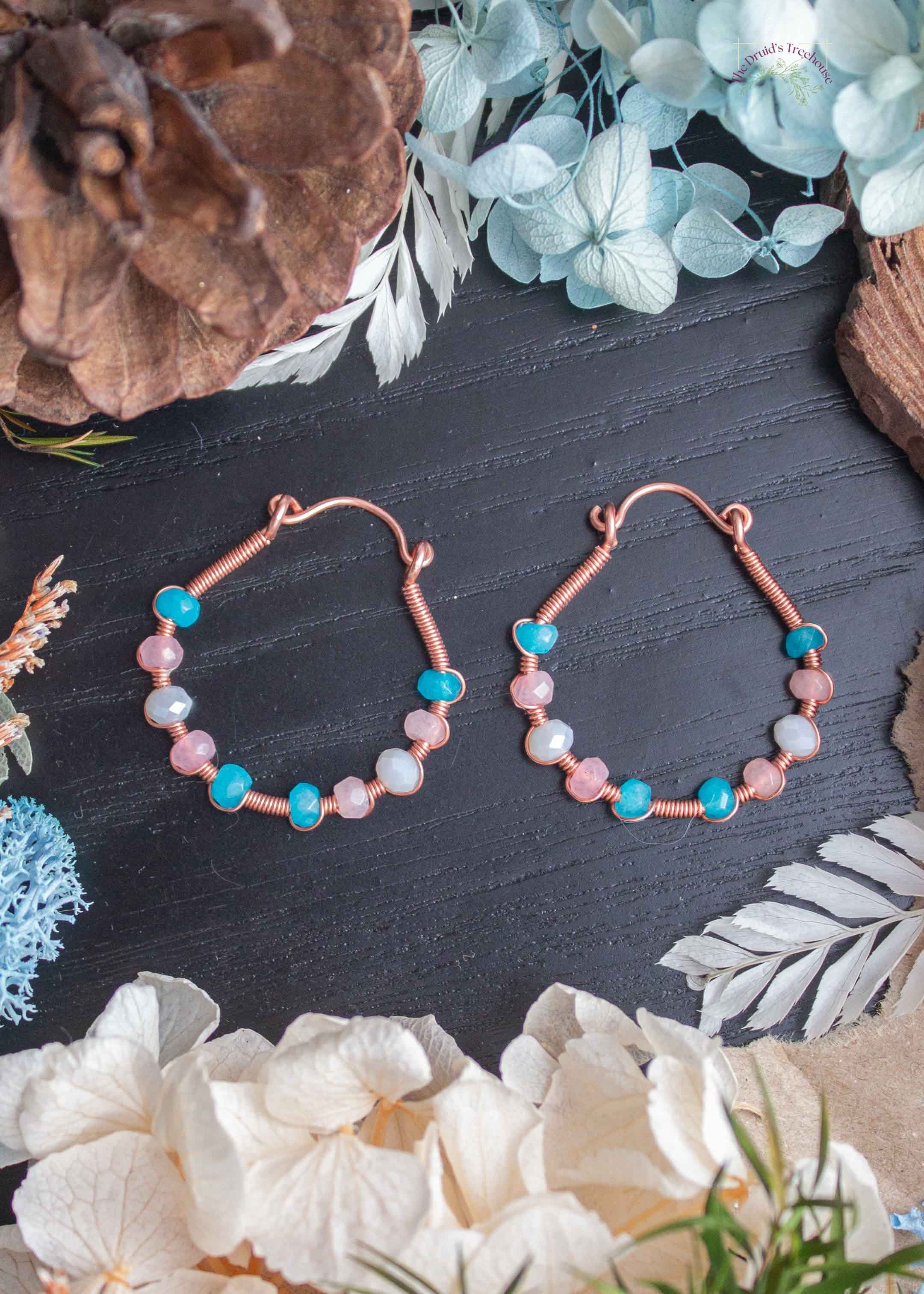 Transgender Flag Hoop Earrings