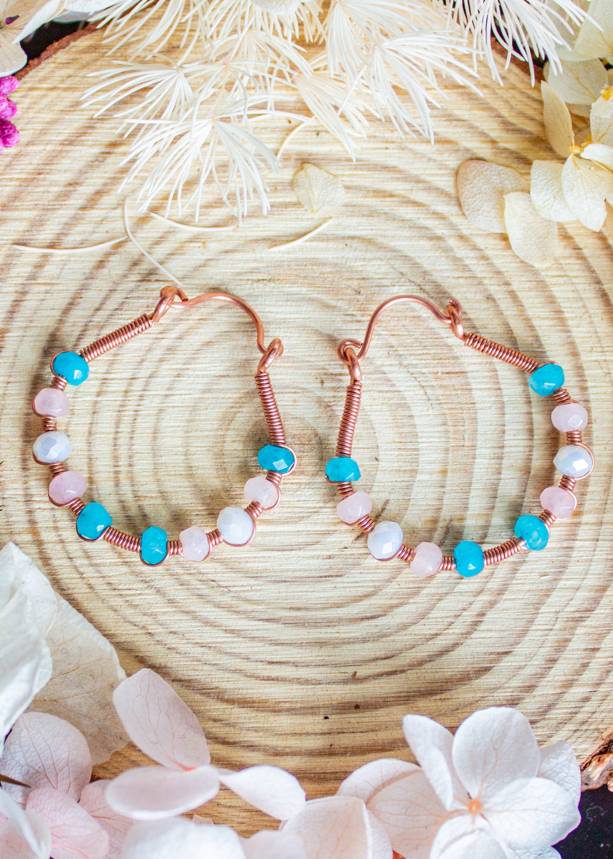 Transgender Flag Hoop Earrings