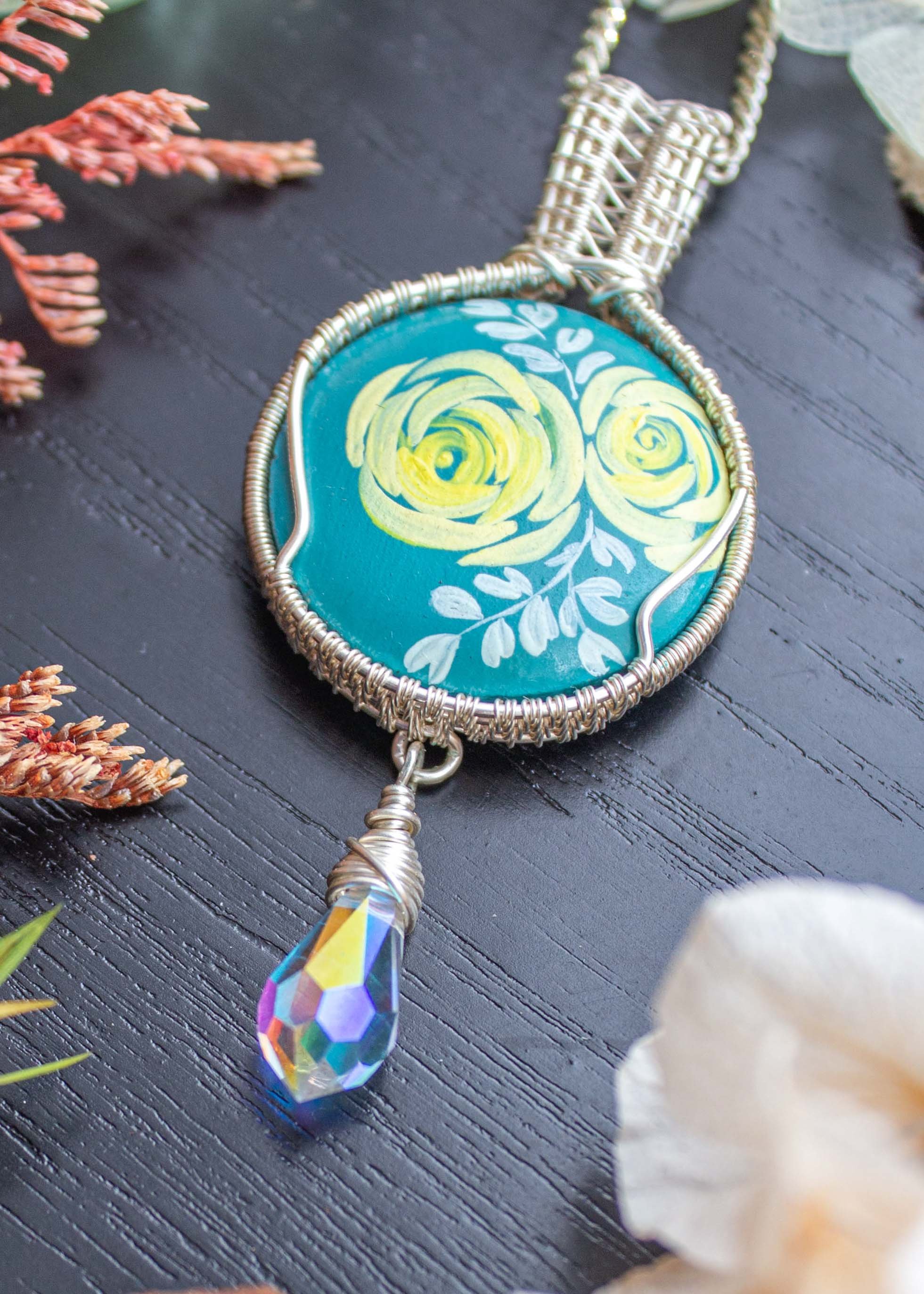 hand-painted-yellow-roses-pendant-wire-wrapped-silver-plated-3607.jpg