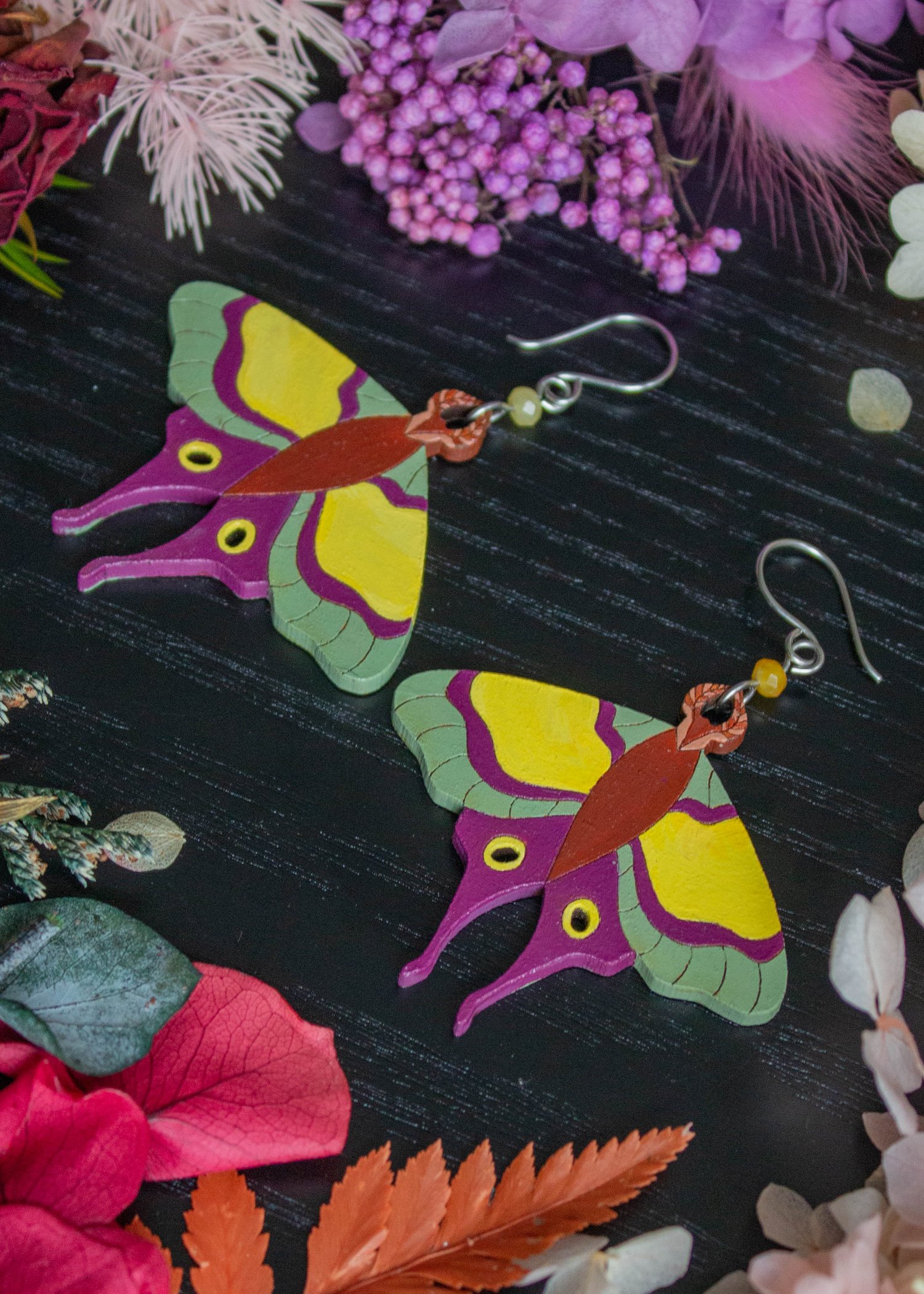 yellow-and-purple-wood-jewellery-hand-painted-butterfly-earrings-3.JPG