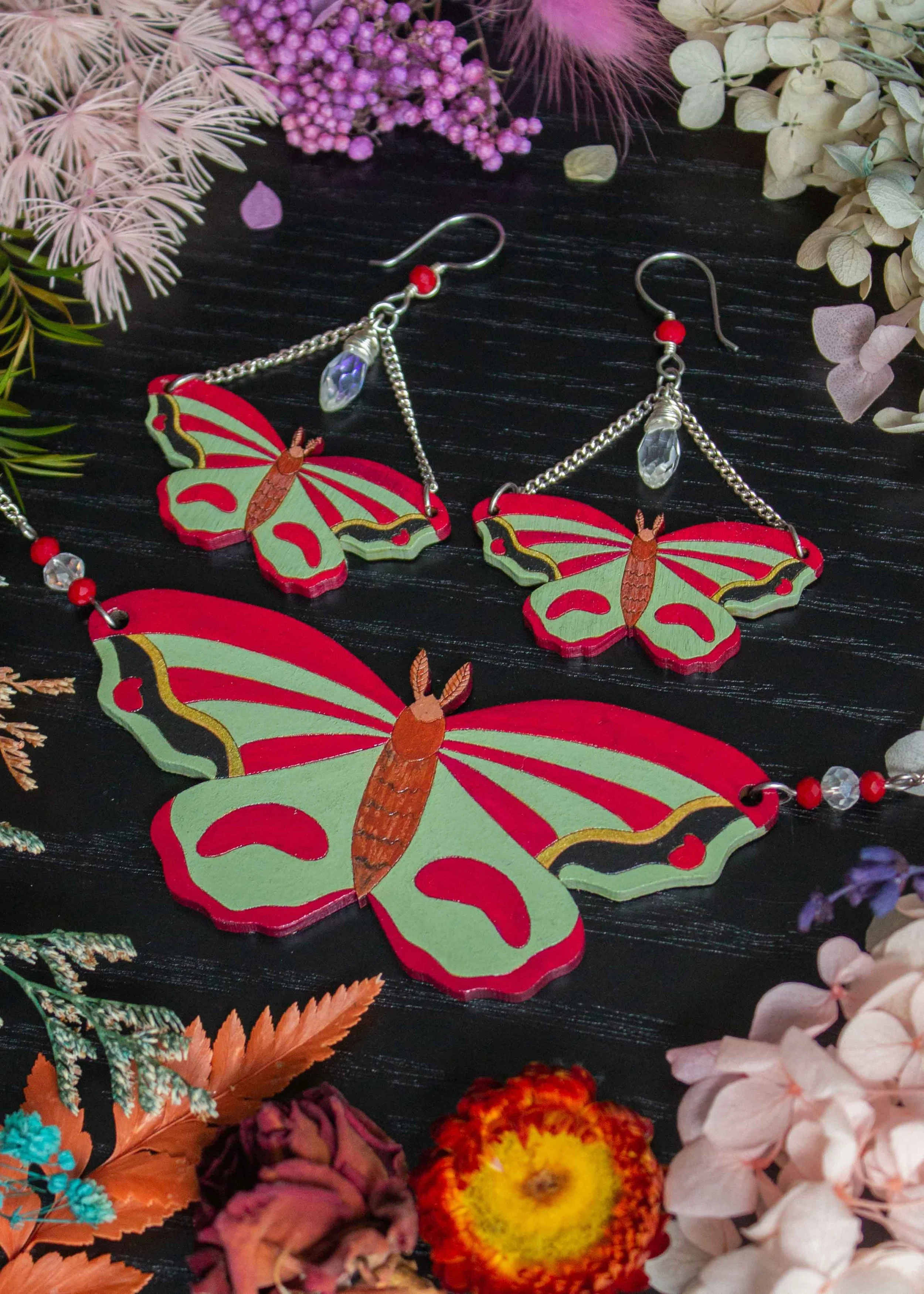 hand-painted-butterfly-earrings-red-and-green-moth-pendant-3.jpg