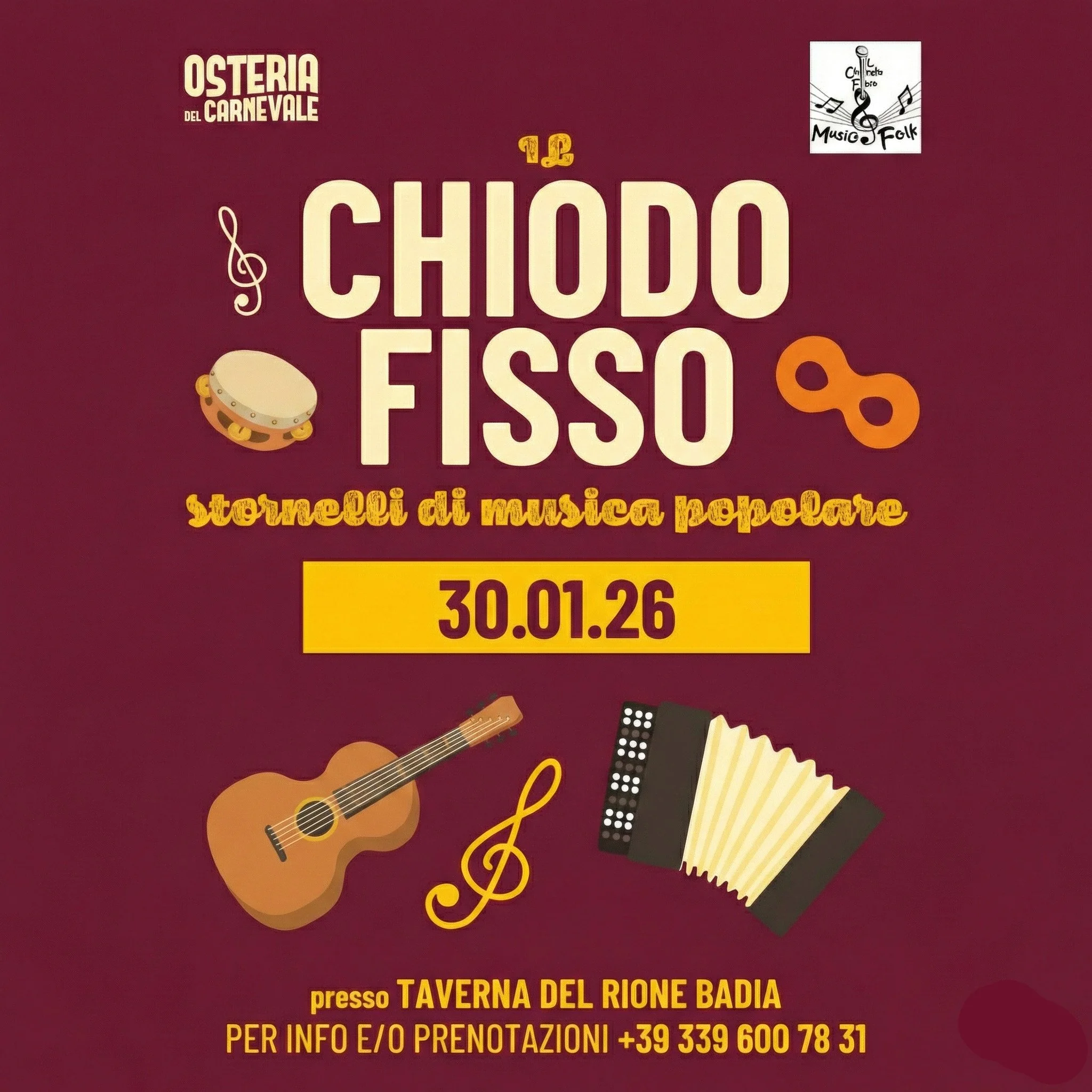 Il Chiodo Fisso: Serata di Stornelli e Musica Popolare