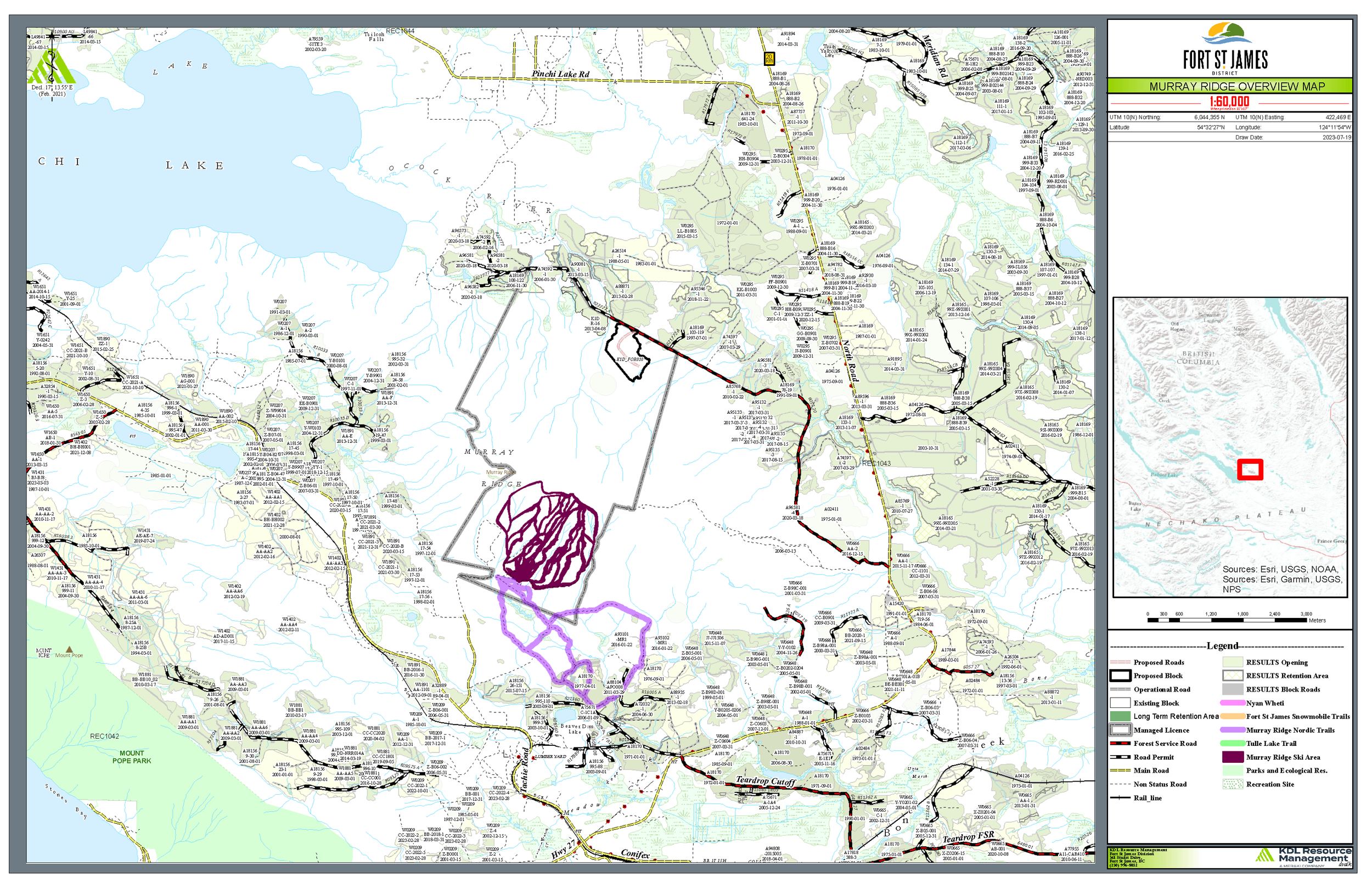 Murray Ridge Community Forest Map Overview