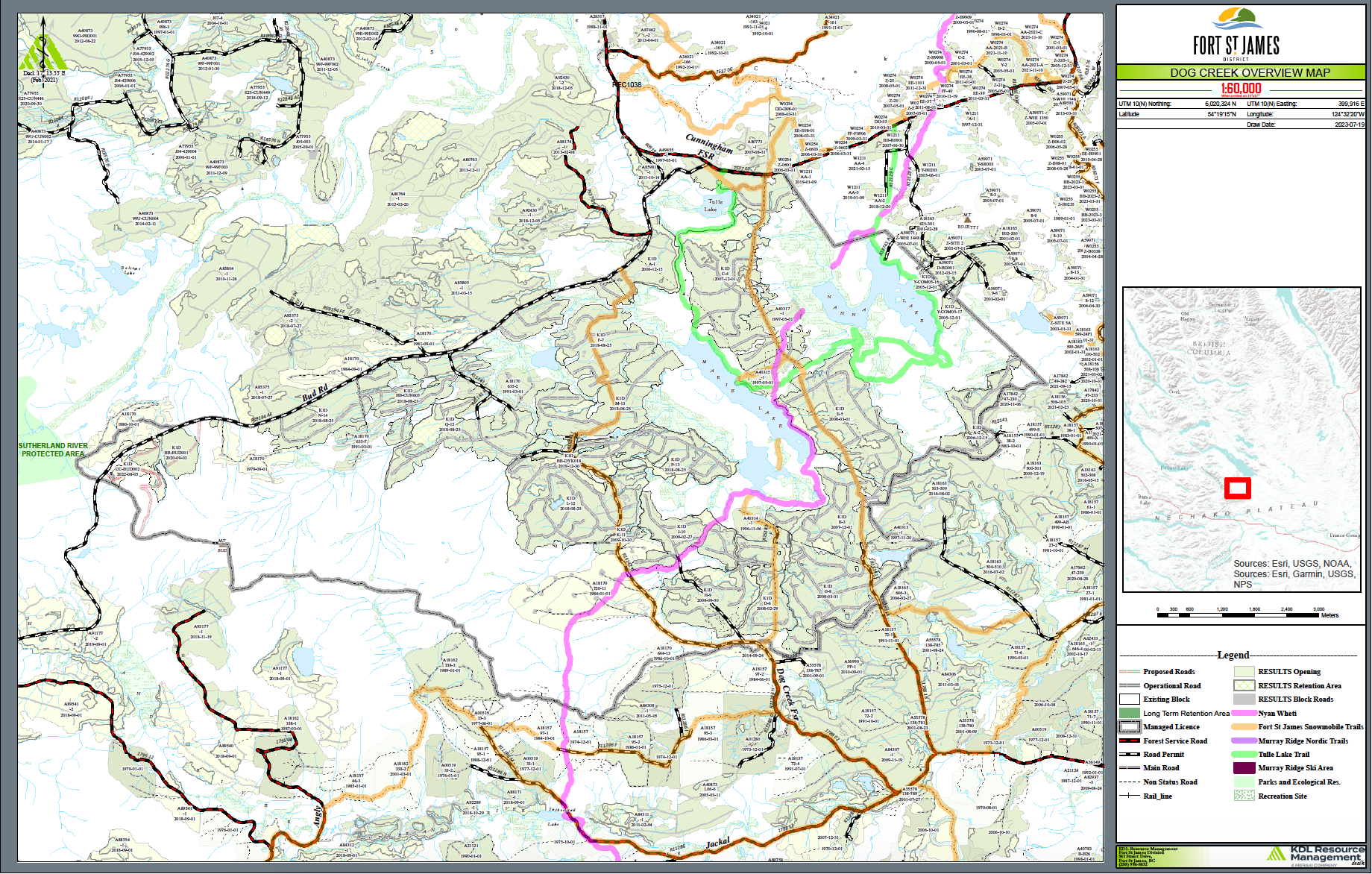 Dog Creek Community Forest Overview Map