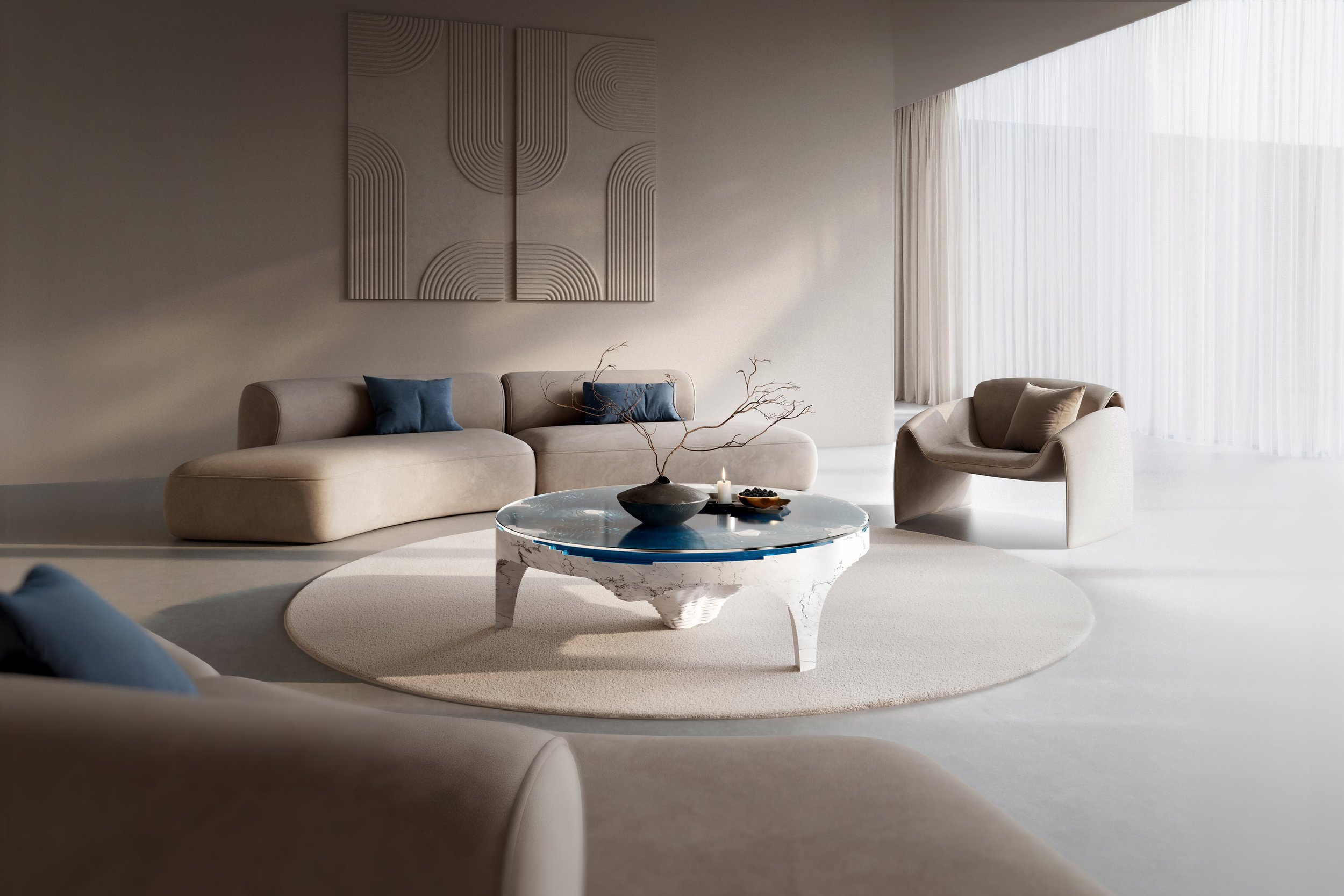 ABYSS MARBLE TABLES for Duffy London