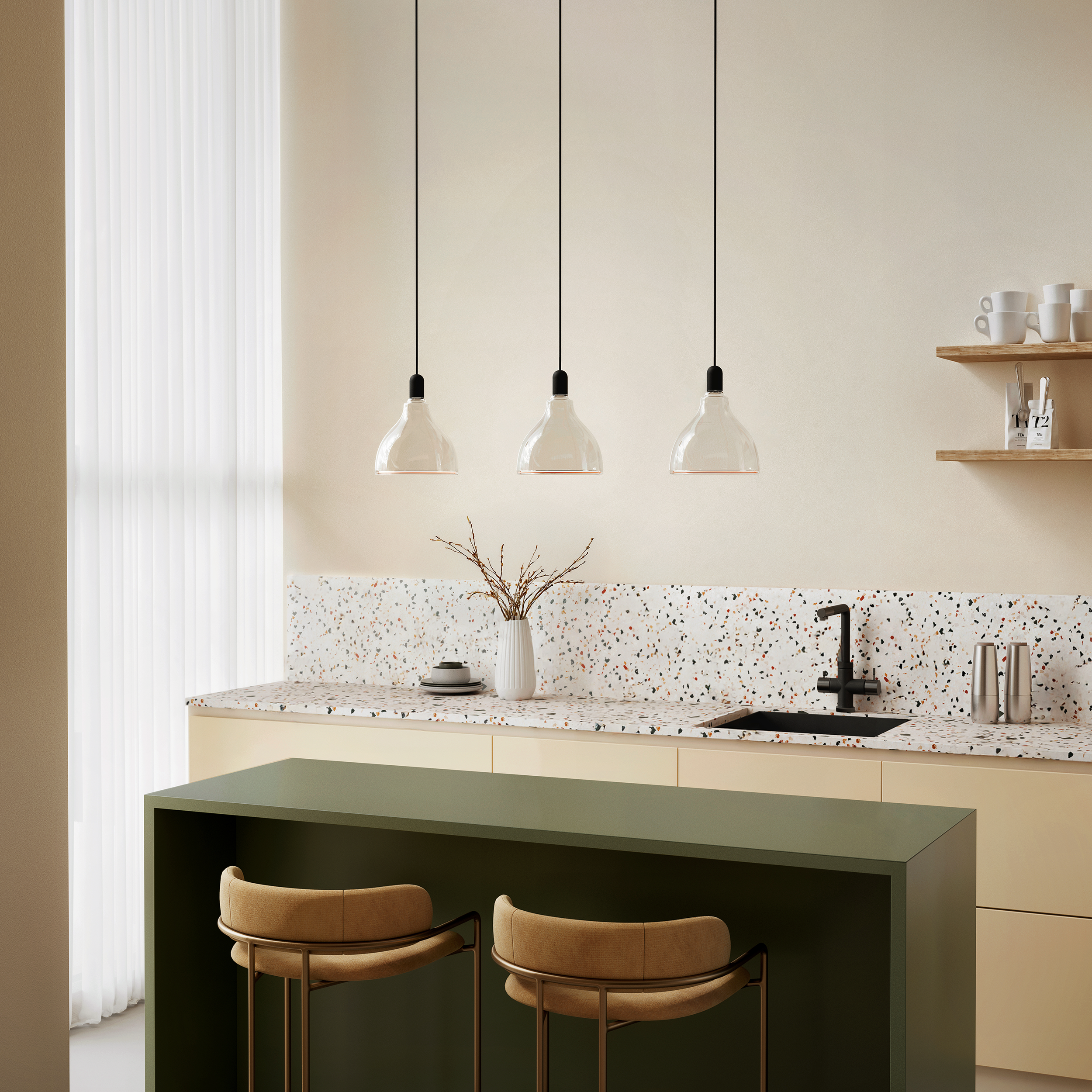 Pendant lights from Azure Collection by Well Lit