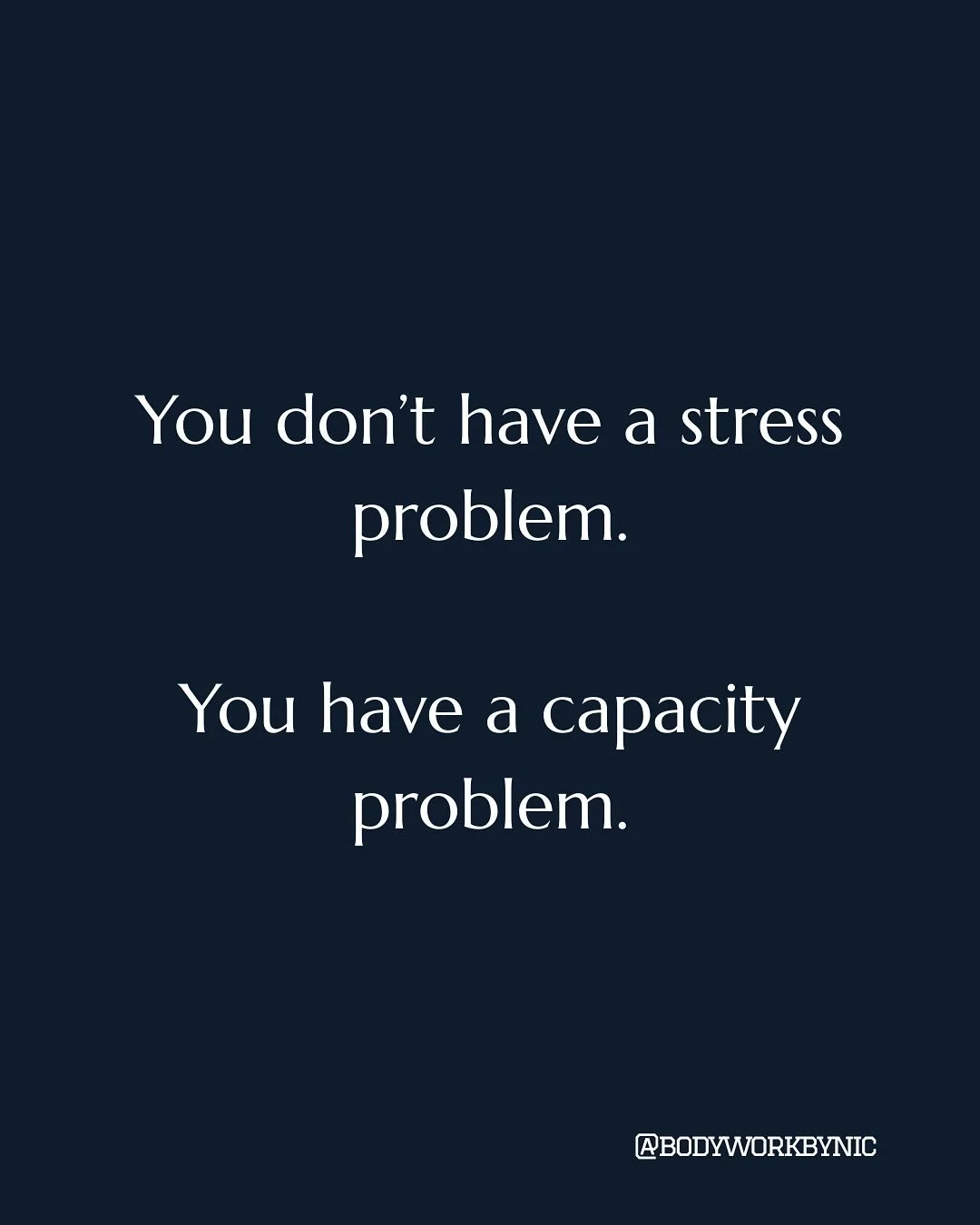 You don&rsquo;t need less stress, you need more capacity.

Stress is load. 
Capacity is the container that holds it.
When the container&rsquo;s small, everything spills.

This ebook shows you how to build a bigger one, through physiology, not mindset