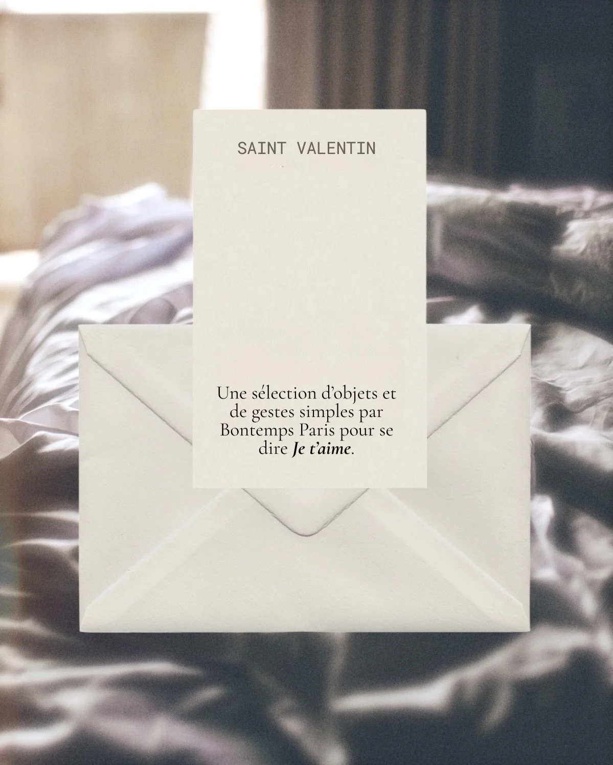 Une s&eacute;lection d&rsquo;objets et de gestes simples pour se dire Je t&rsquo;aime &hearts;️

1. Apporter les croissants chauds au lit, avec un caf&eacute;, un bisou et plus si affinit&eacute;s.

2. Faire le choix d&rsquo;un parfum sentimental @bo