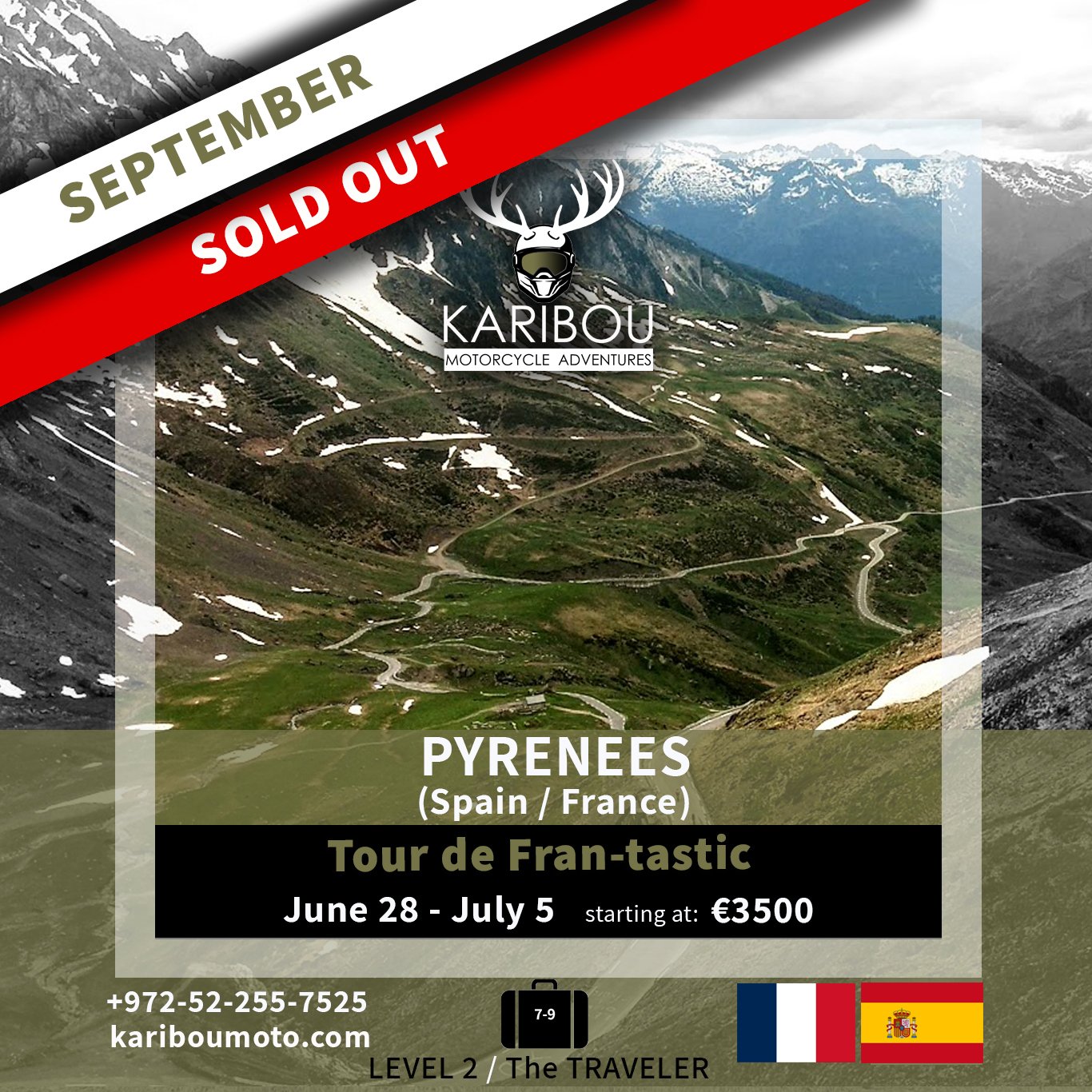 Pyrenees Motorcycle Tour - Spain & France