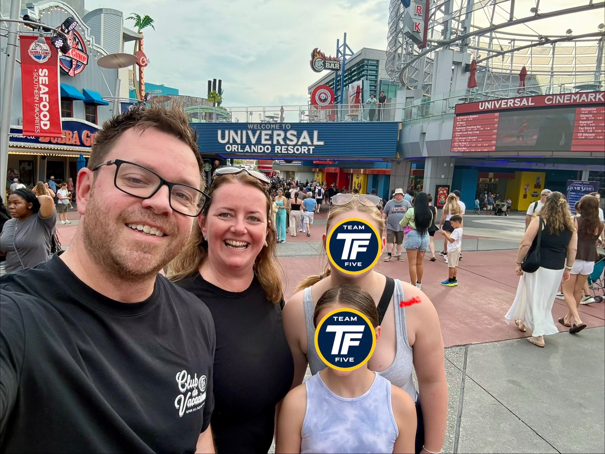 Picture of Team Five at Universal City Walk, Orlando, Florida
