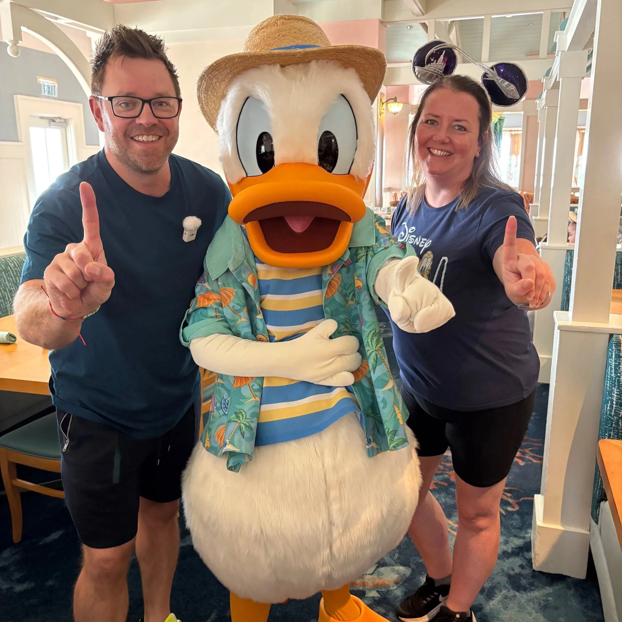 Image from a character breakfast with Donald Duck at Cape May Cafe