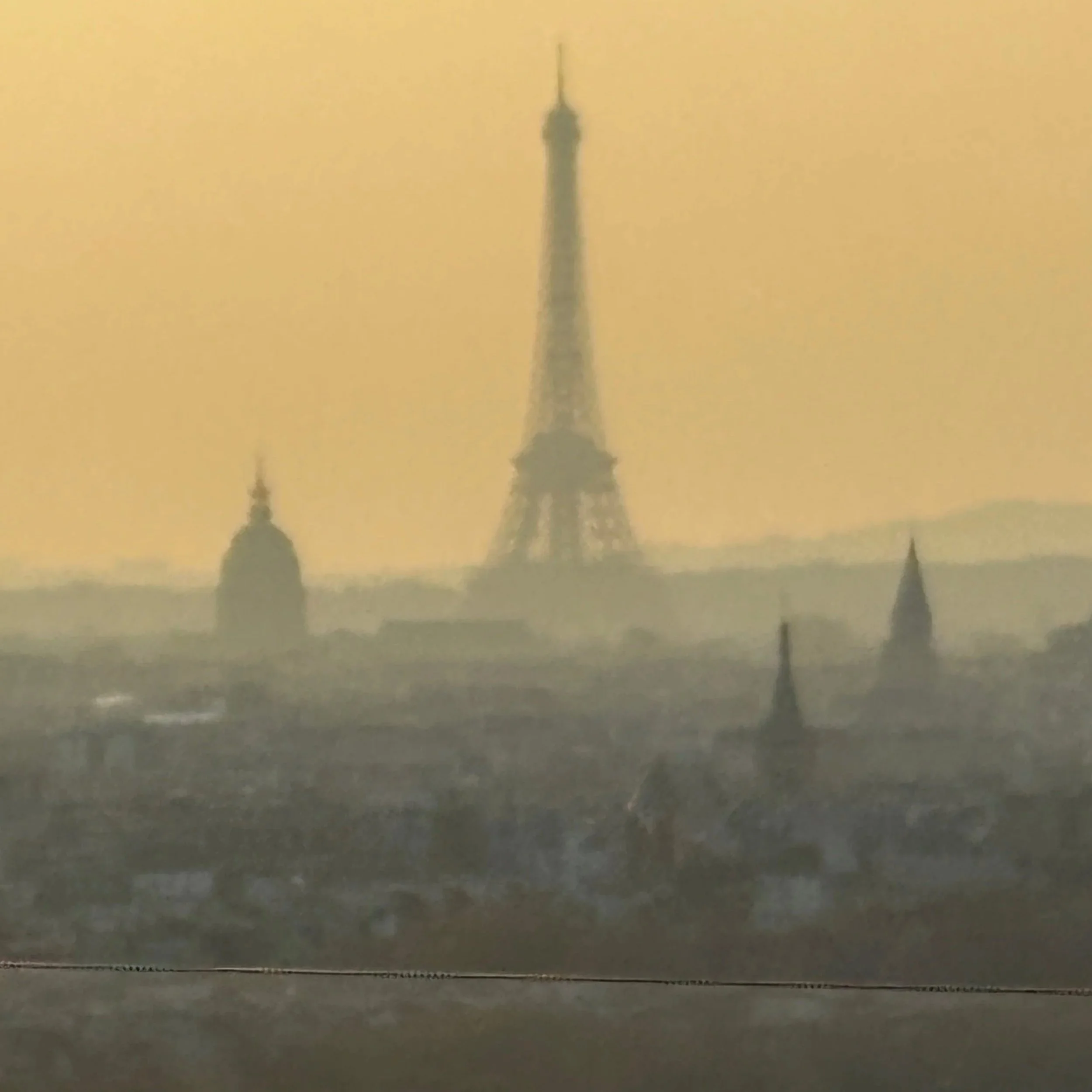 Eiffel Tower view form the 15th floor of the SO Paris Hotel, Paris, France.