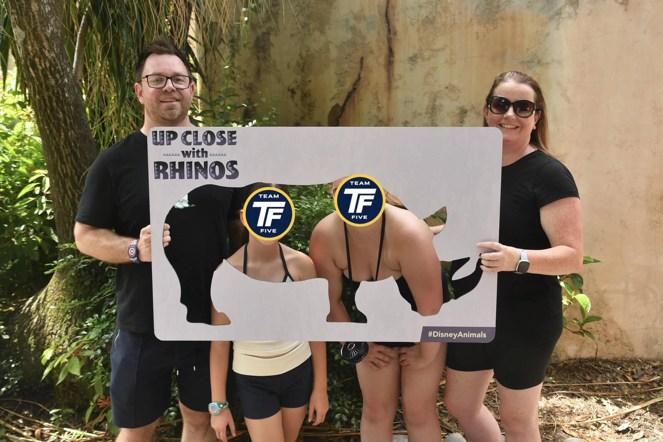 Our family at Disney’s Animal Kingdom for Up Close with Rhinos Experience