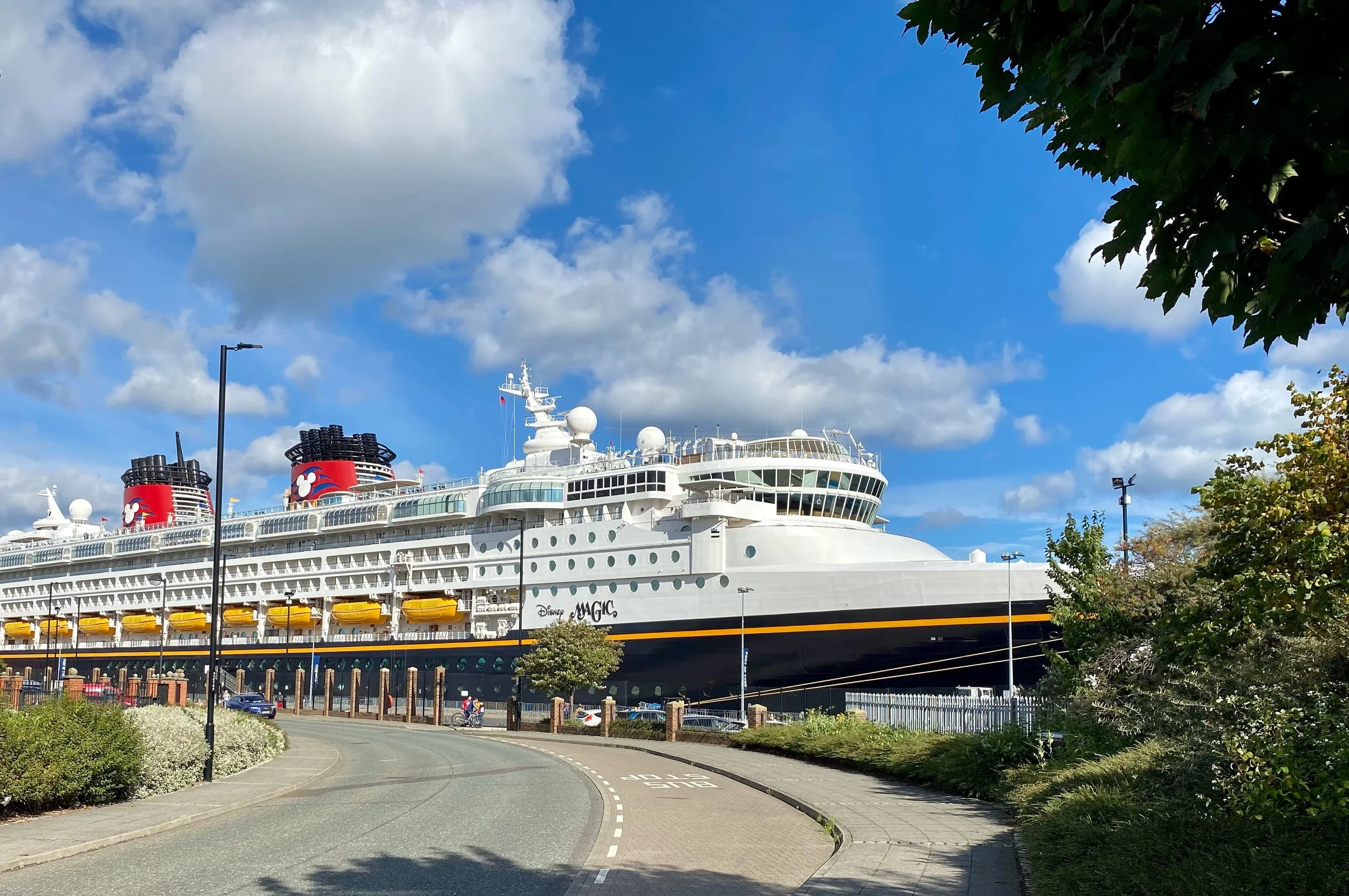 The Disney Magic Cruise ship in port