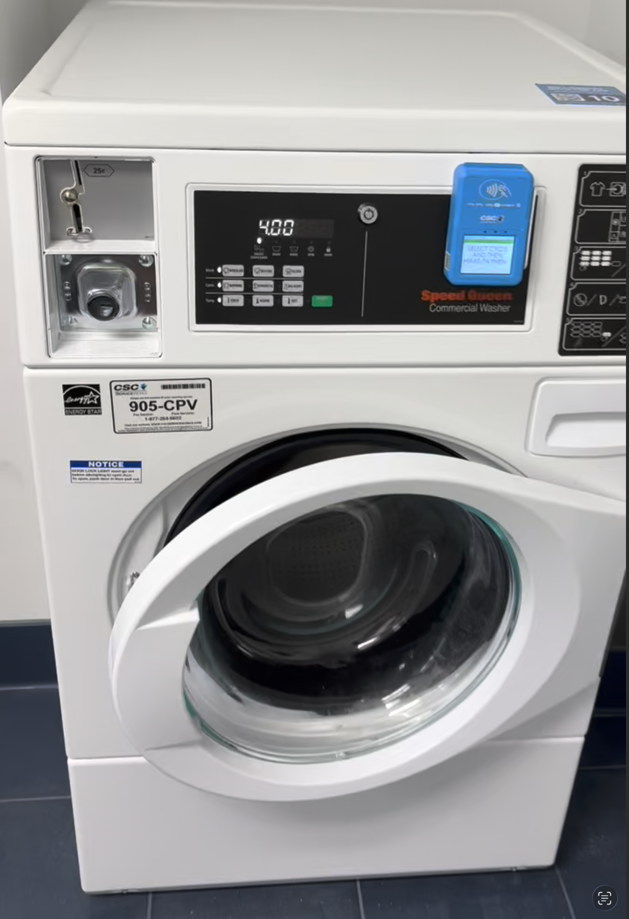 Image of the washing machines at Stella Nova resort, Universal, Orlando.