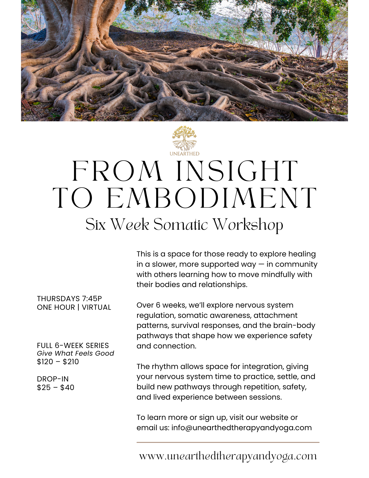 Six Week Embodiment Workshop