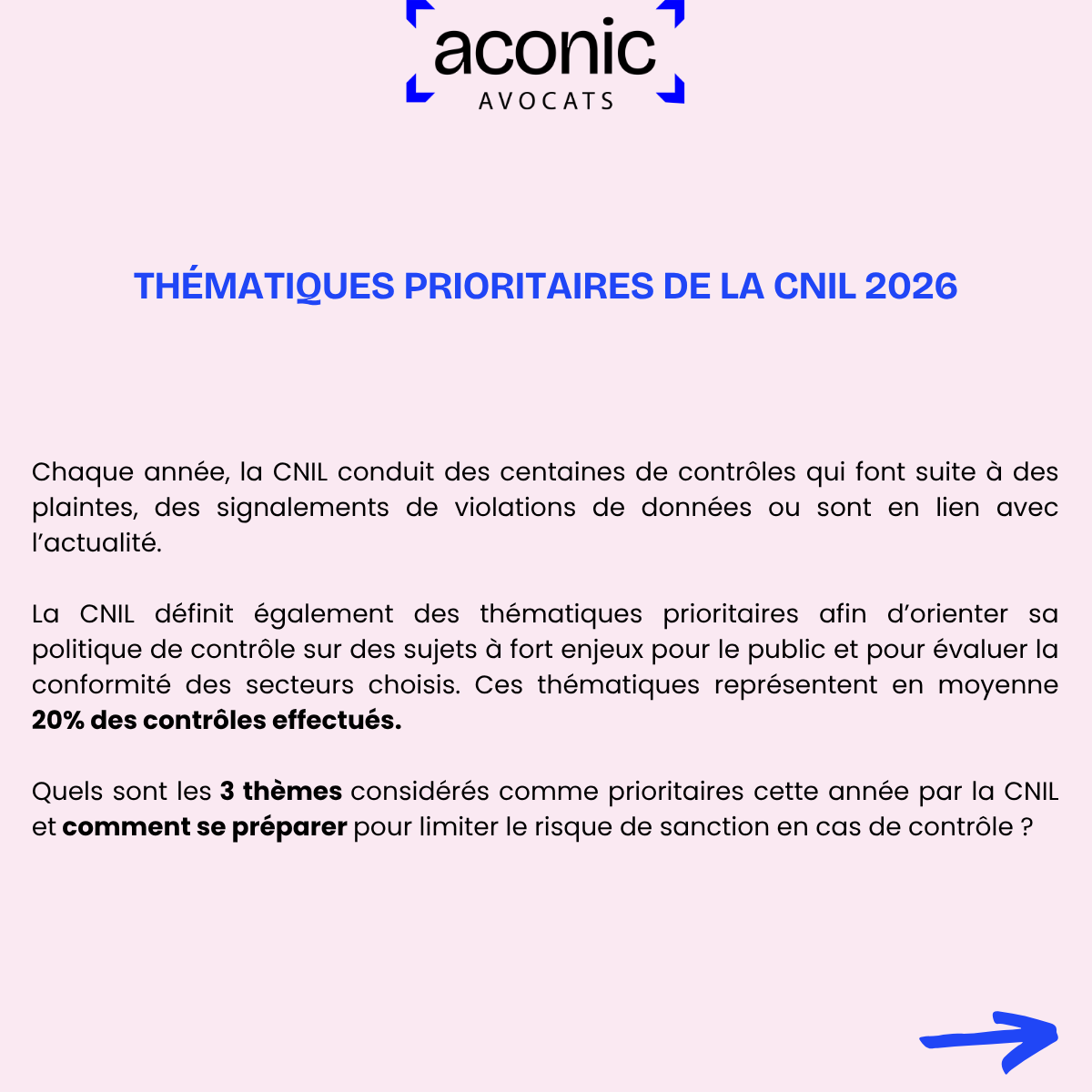 Thématiques prioritaires de la CNIL 2026
