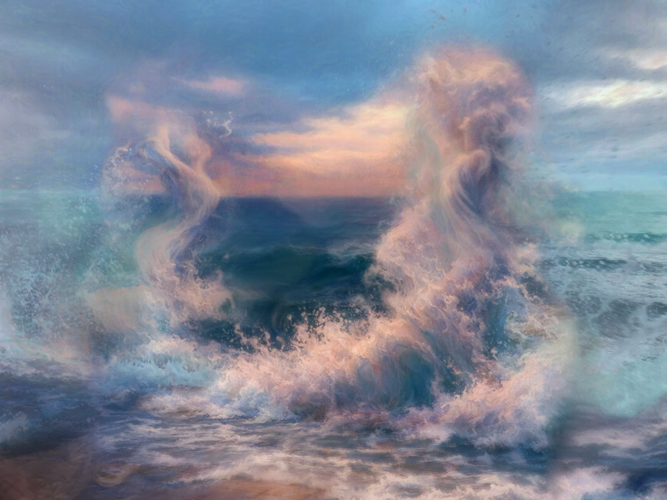Daughters of Ocean, 60x50, Mixed Media on Hahnemühle Paper