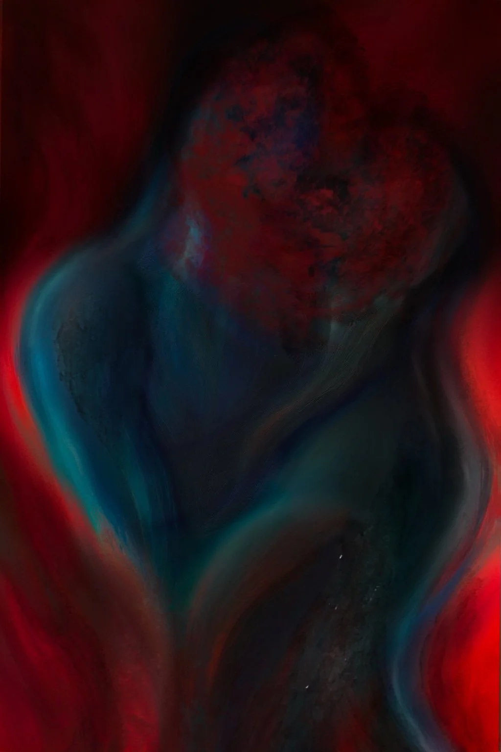Cellular Necrosis. 50x60 cm, Mixed Media on Hahnemühle Paper