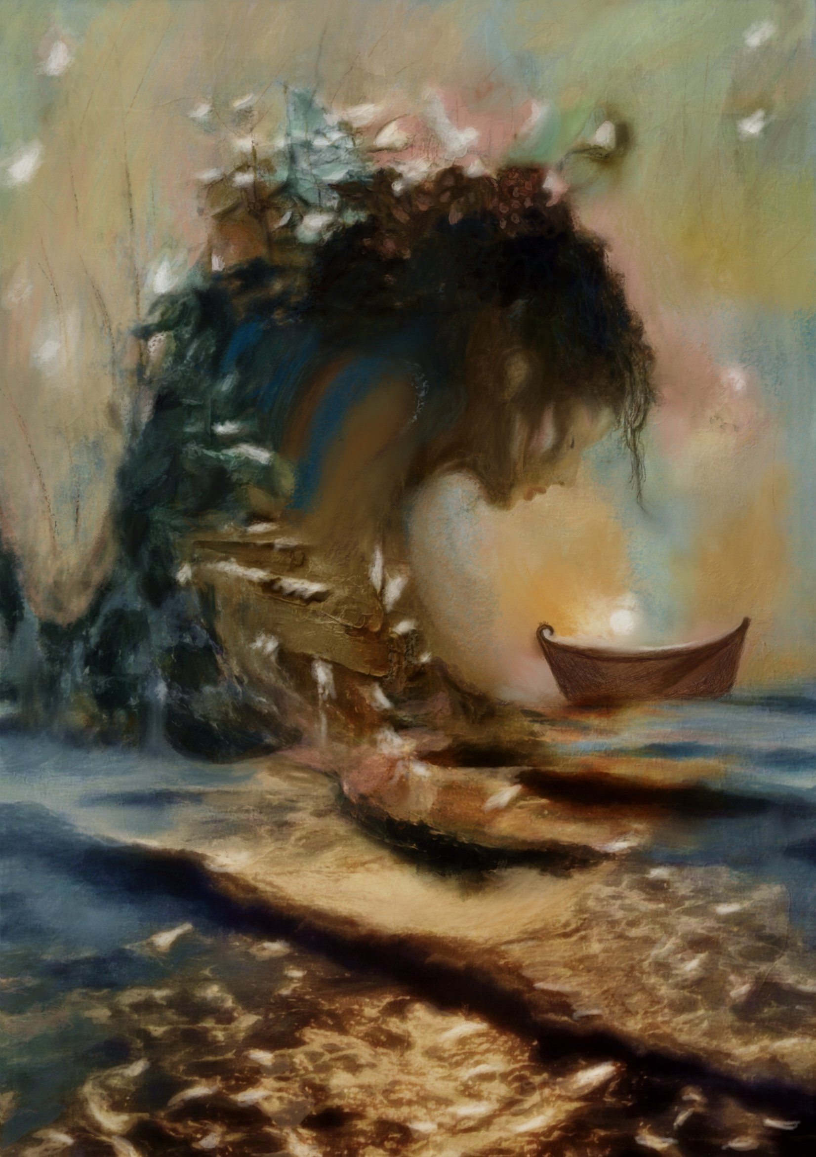 Only If. 50x60 cm, Mixed Media on Hahnemühle Paper