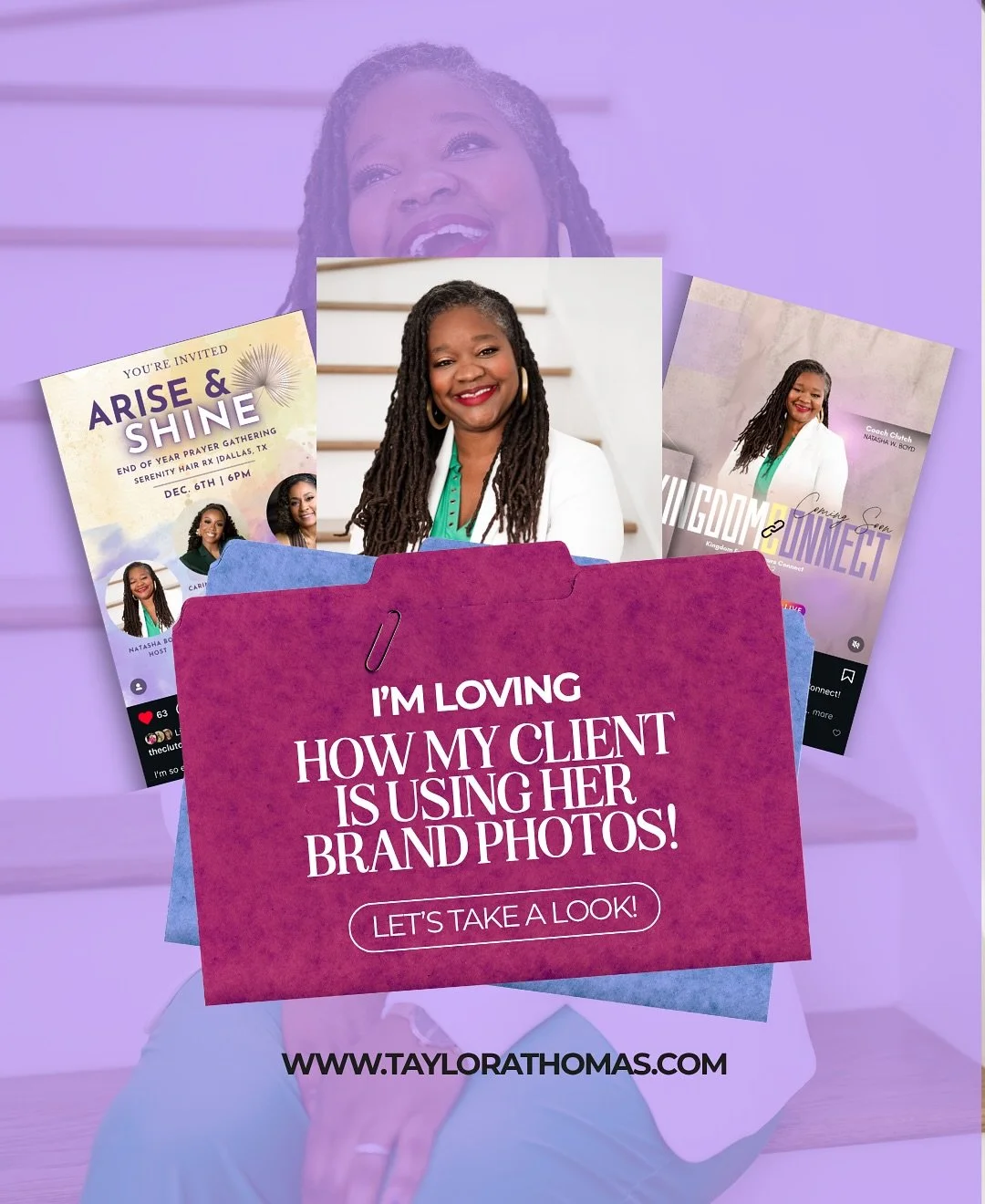 OOOOOOOOOH I am loving how my incredible client is using her photos with intention to bring her brand to life.

Meet Natasha, @theclutch_va, an AMAZING Virtual Assistant + Coach.

She&rsquo;s showing up boldly on:
 💜 Instagram to connect with her dr