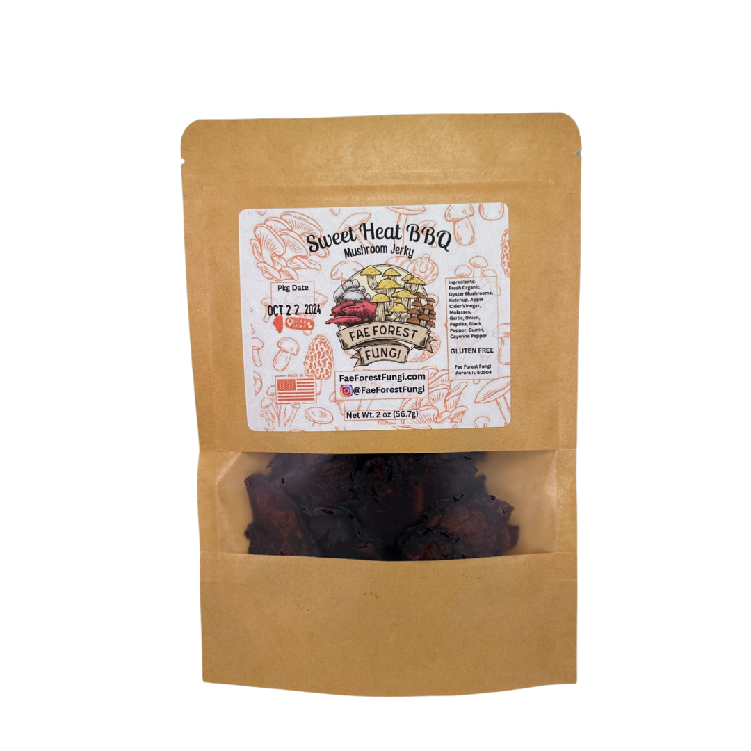 Sweet Heat BBQ Mushroom Jerky