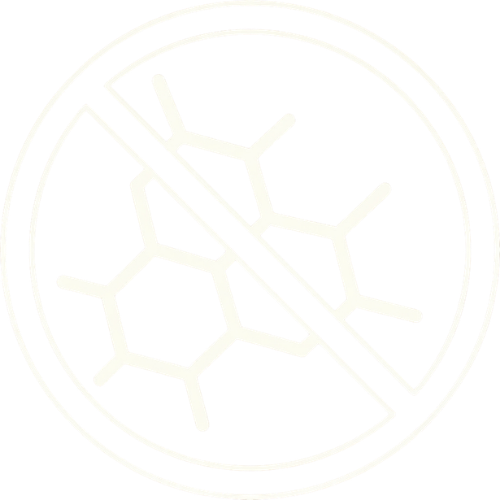 A black and white symbol indicating the product is free from cocaine and nicotine.